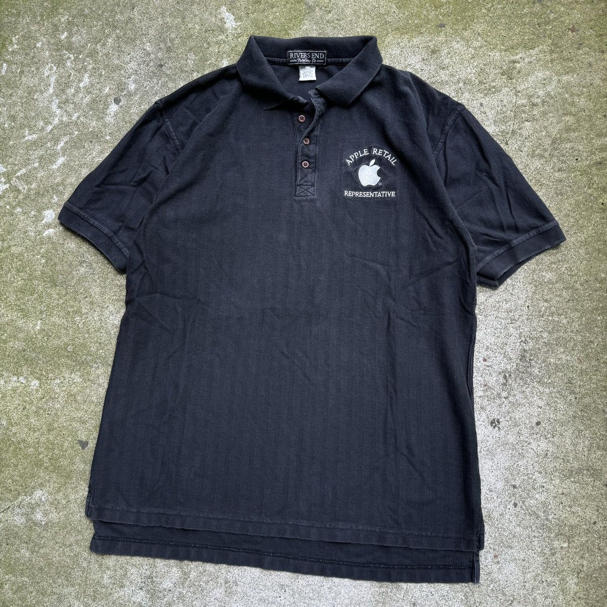 Apple 90s Apple Representative Polo Shirt Grunge Thrashed Faded Size US XL / EU 56 / 4 - 7 Thumbnail