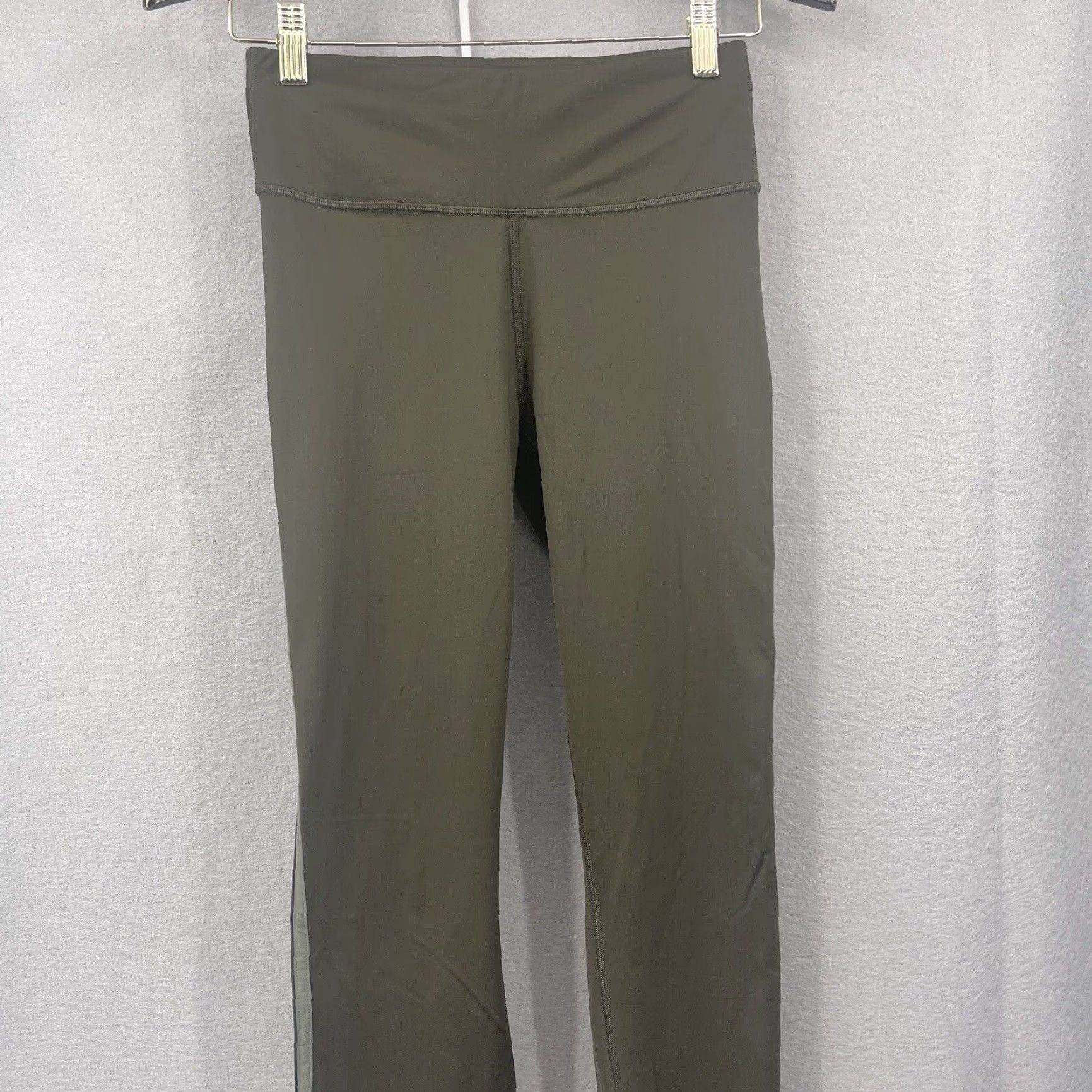 Lululemon Lululemon Run Crew Leggings Women 6 Hi Rise Olive Green Full Length Logo Running Leggings Size 28" / US 6 / IT 42 - 2 Thumbnail