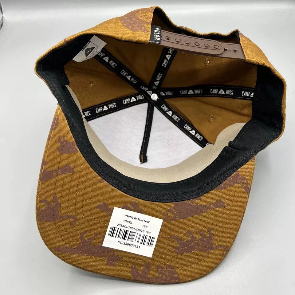 Other Poler Print Patch Hat Men Brown Camp Vibes Snap Back Cap New Size ONE SIZE - 7 Thumbnail