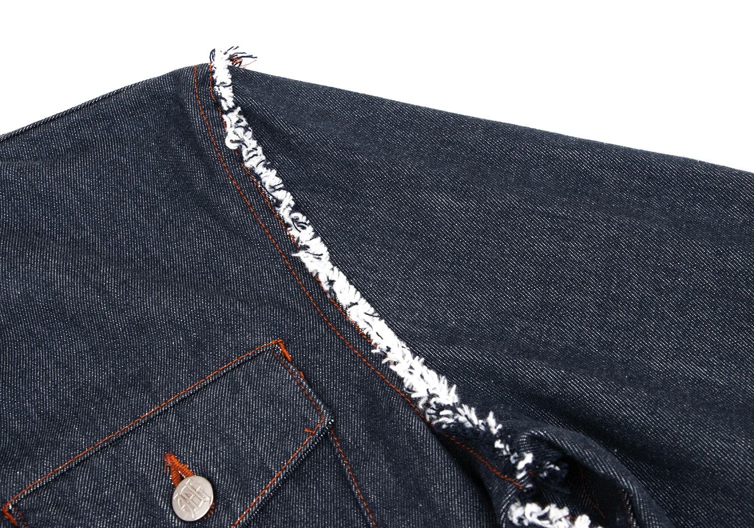 Jean Paul Gaultier Frayed Denim Trucker Jacket in Indigo 50 Size US M / EU 48-50 / 2 - 9 Thumbnail