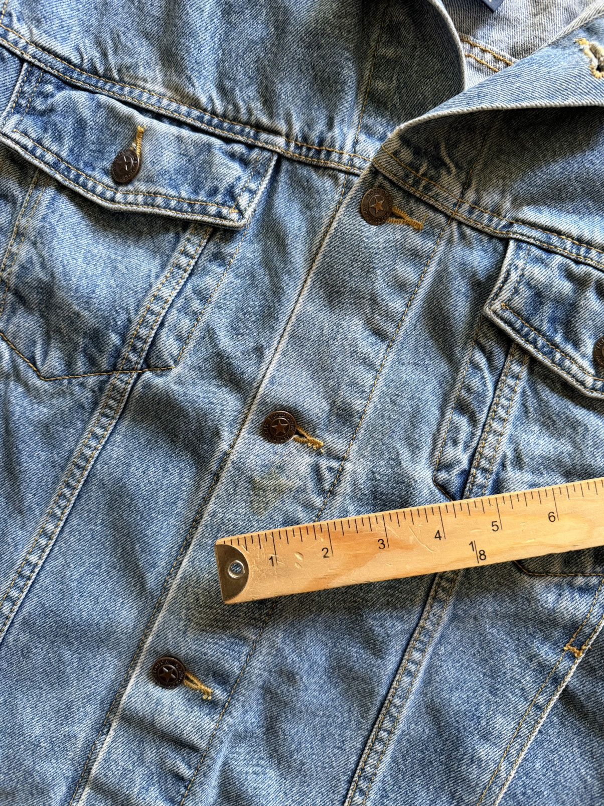 Faded Glory Vintage 90s Faded Glory Denim Trucker Sz M 100% Cotton l Size US M / EU 48-50 / 2 - 3 Thumbnail