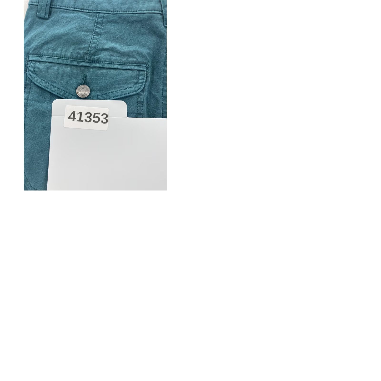 Altea Duluth Pants Womens 2 Teal Blue Ripstop Stretch Workwear Button-Front Size 26" / US 2 / IT 38 - 10 Thumbnail
