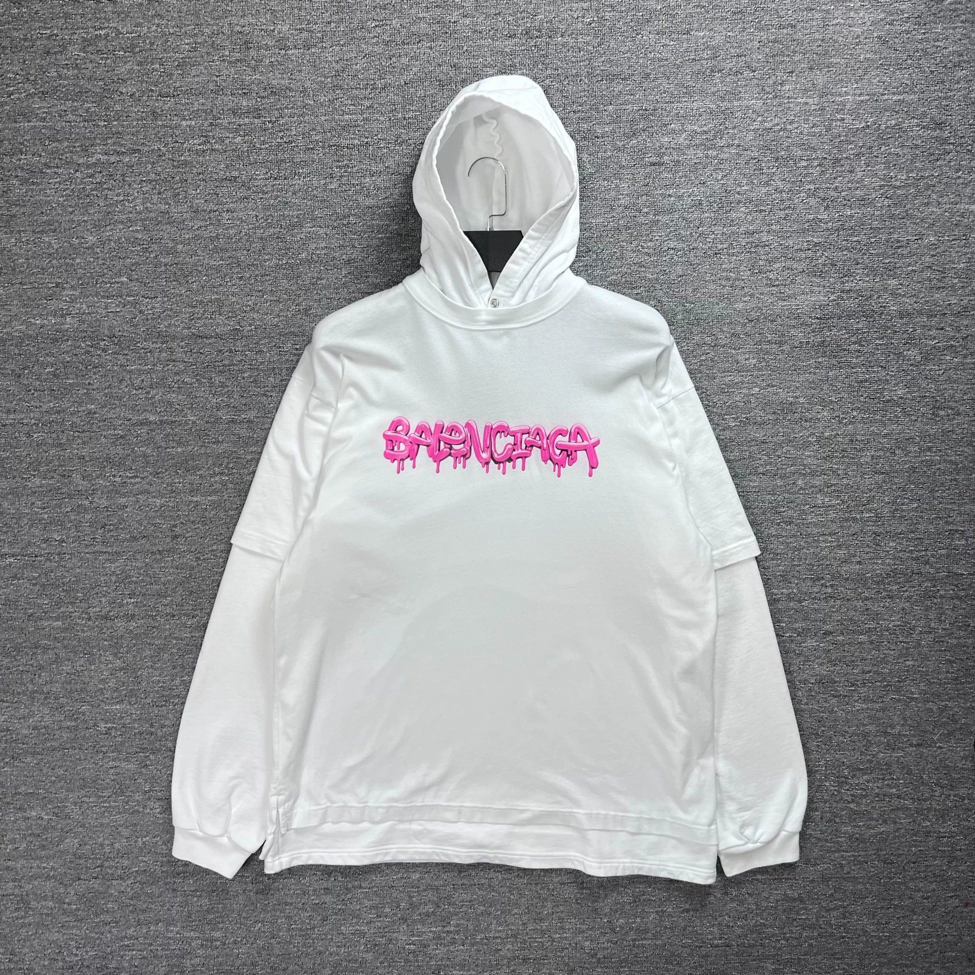 Balenciaga Balenciaga Jelly Graffiti Fake Two Piece Hoodie Size US M / EU 48-50 / 2 - 1 Thumbnail