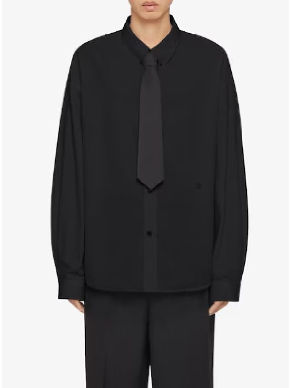 Givenchy o1srvl11e0125 Shirt in Black Size US M / EU 48-50 / 2 - 2 Thumbnail