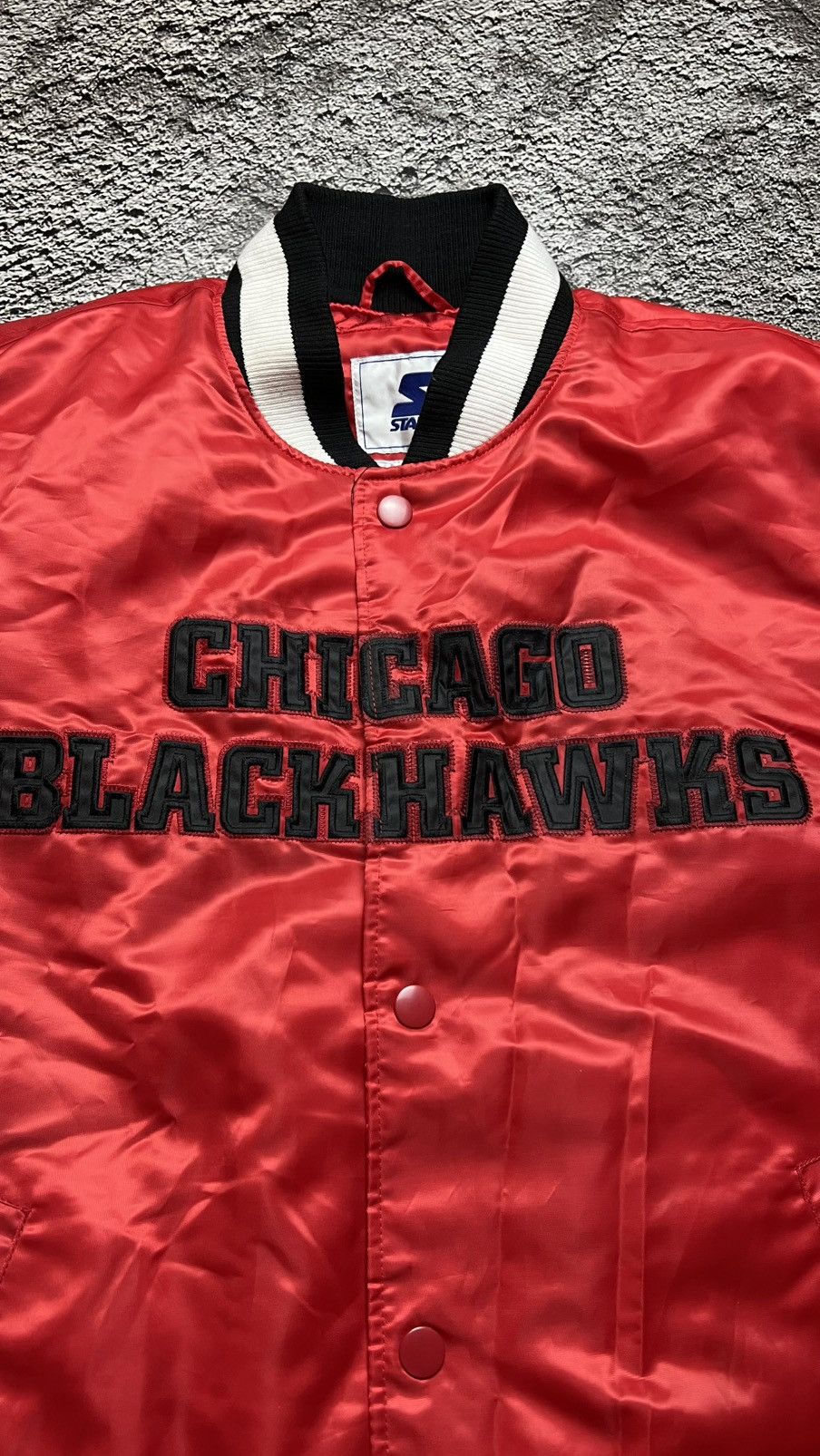 Starter VTG 90’s Chicago Blackhawks NHL starter bomber jacket Size US L / EU 52-54 / 3 - 3 Thumbnail