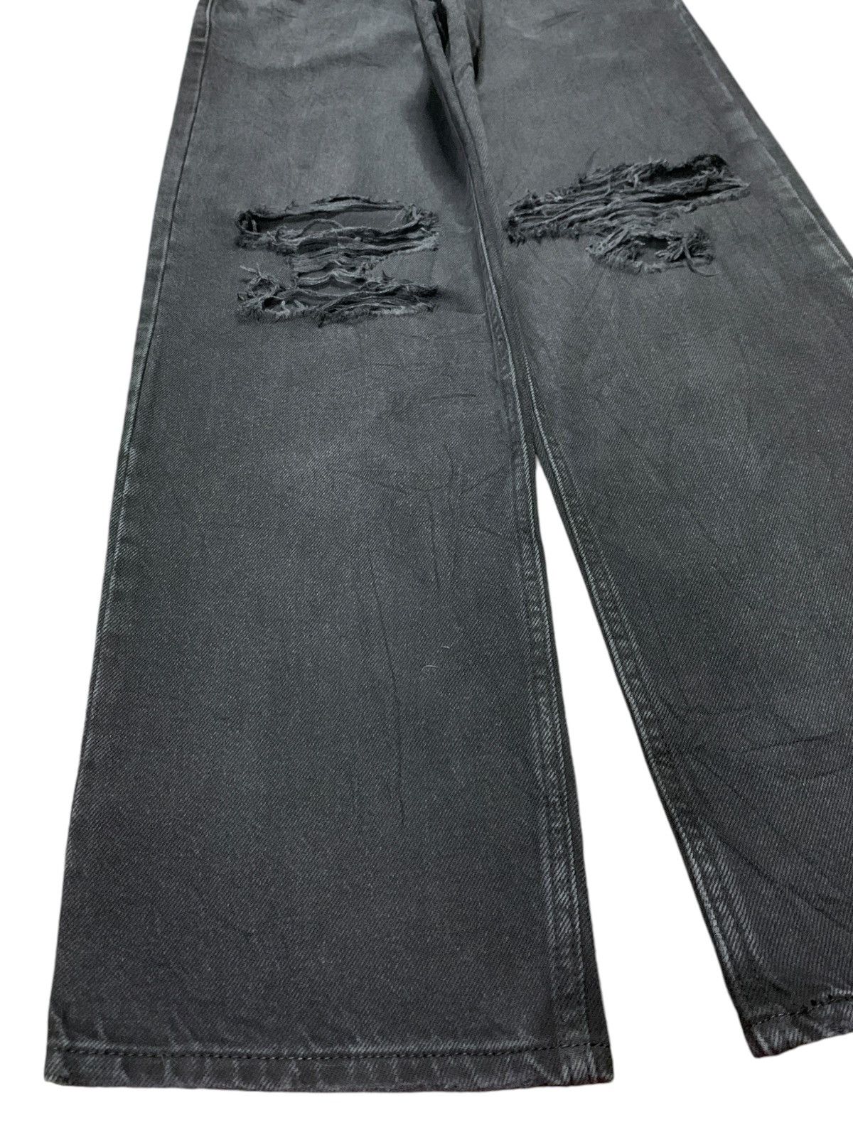 Levi's Levis Baggy Silver Tab Distressed Ripped Black Jeans Size 29" - 6 Thumbnail