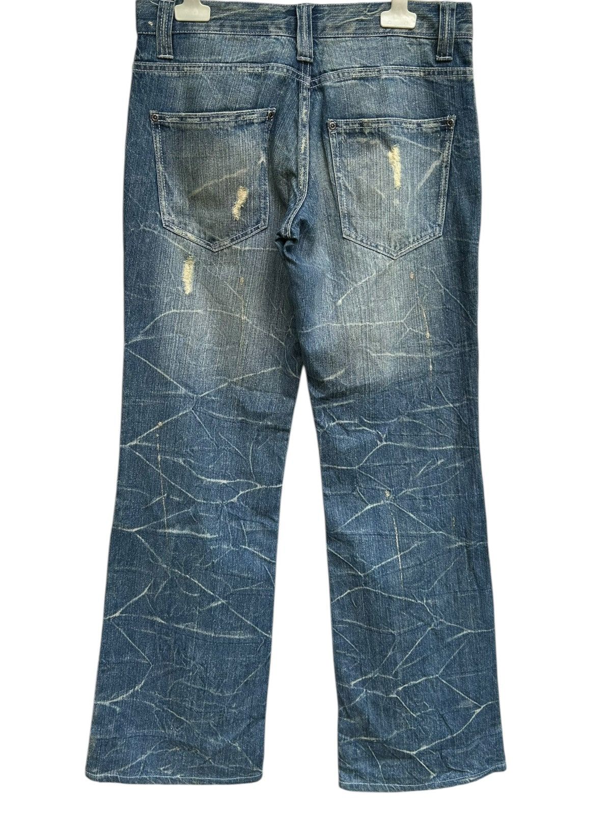 Japanese Brand × Kapital × Vintage Flare Nylaus Japanese Punk Style Distressed Denim Jeans Size US 30 / EU 46 - 4 Thumbnail