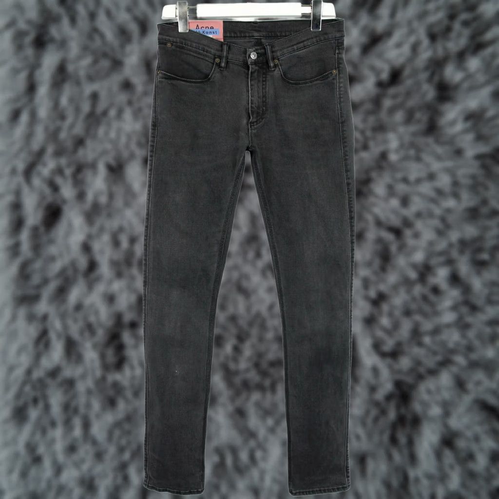 Acne Studios ACNE STUDIOS Jeans Men's W30/L34 Slim Washed Black Zip Fly Blocked By Slight Wear Max Used Blk Slim Fit Zip Fly Jeans Men W30/L34 Black Size US 30 / EU 46 - 1 Thumbnail