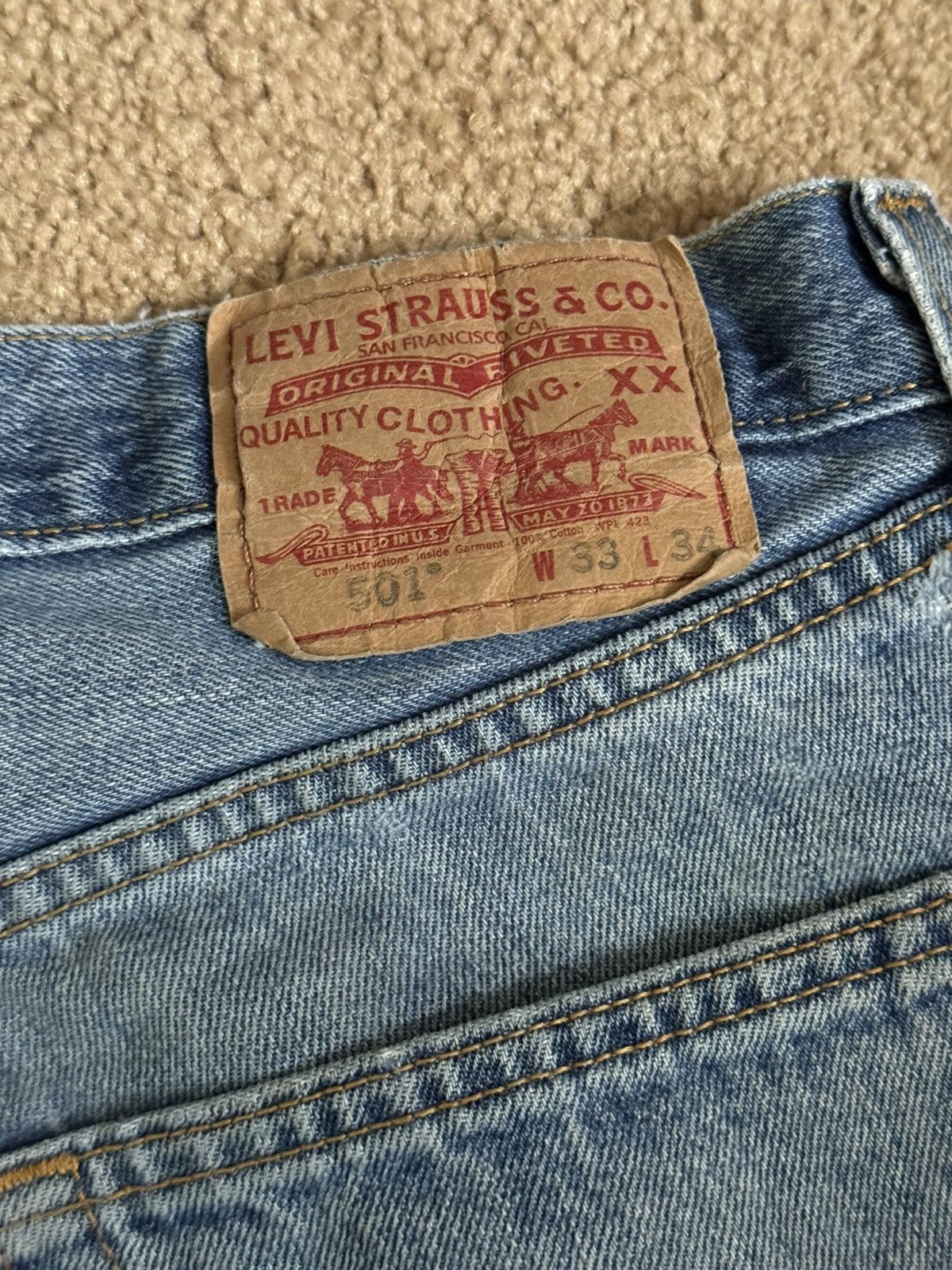 Levi's × Levi's Vintage Clothing × Vintage VINTAGE LEVIS 501 33x34 Size US 33 - 3 Thumbnail