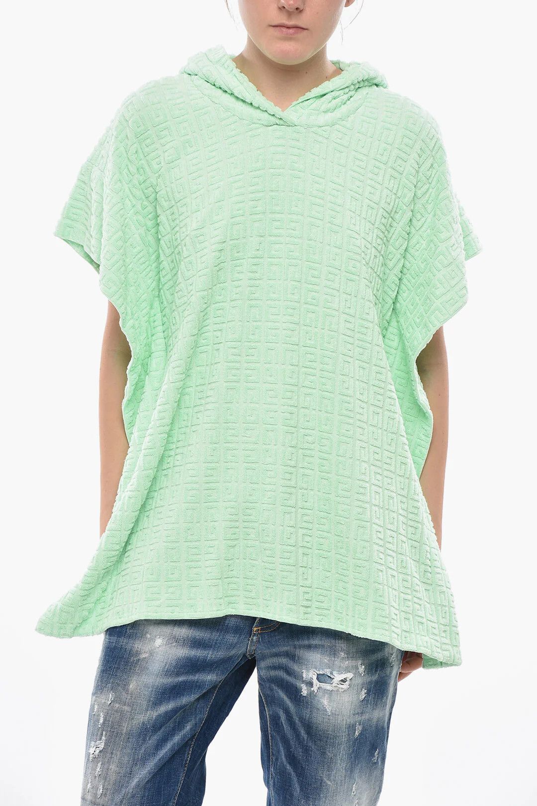 Givenchy og1mm0326 Terry Poncho-Fit Hoodie in Green Size XS / US 0-2 / IT 36-38 - 1 Thumbnail