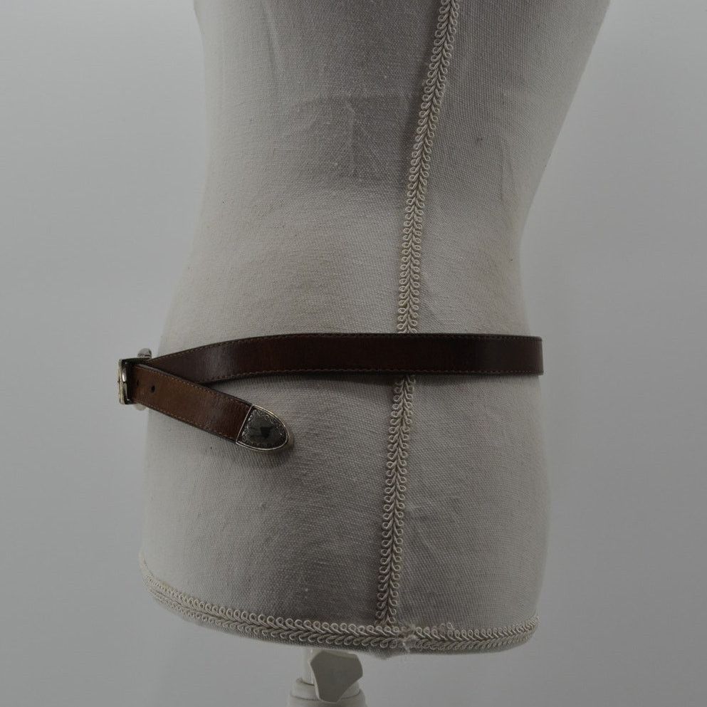 Brighton Brighton Womens Sz Large Brown Leather Belt Heart Western Size ONE SIZE - 6 Thumbnail