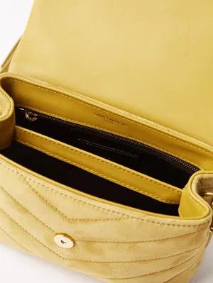 Saint Laurent Paris o1tp1o0125 Size: OS/Toy Size Loulou In Suede in Yellow Size ONE SIZE - 4 Thumbnail