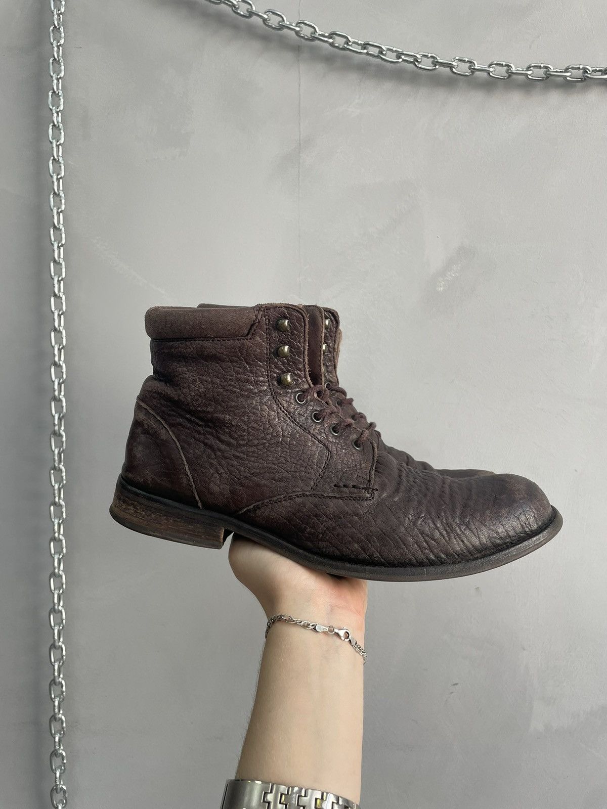 Hedi Slimane Avant garde ankle moto boots leather guidi style y2k Size US 7.5 / EU 40-41 - 2 Thumbnail