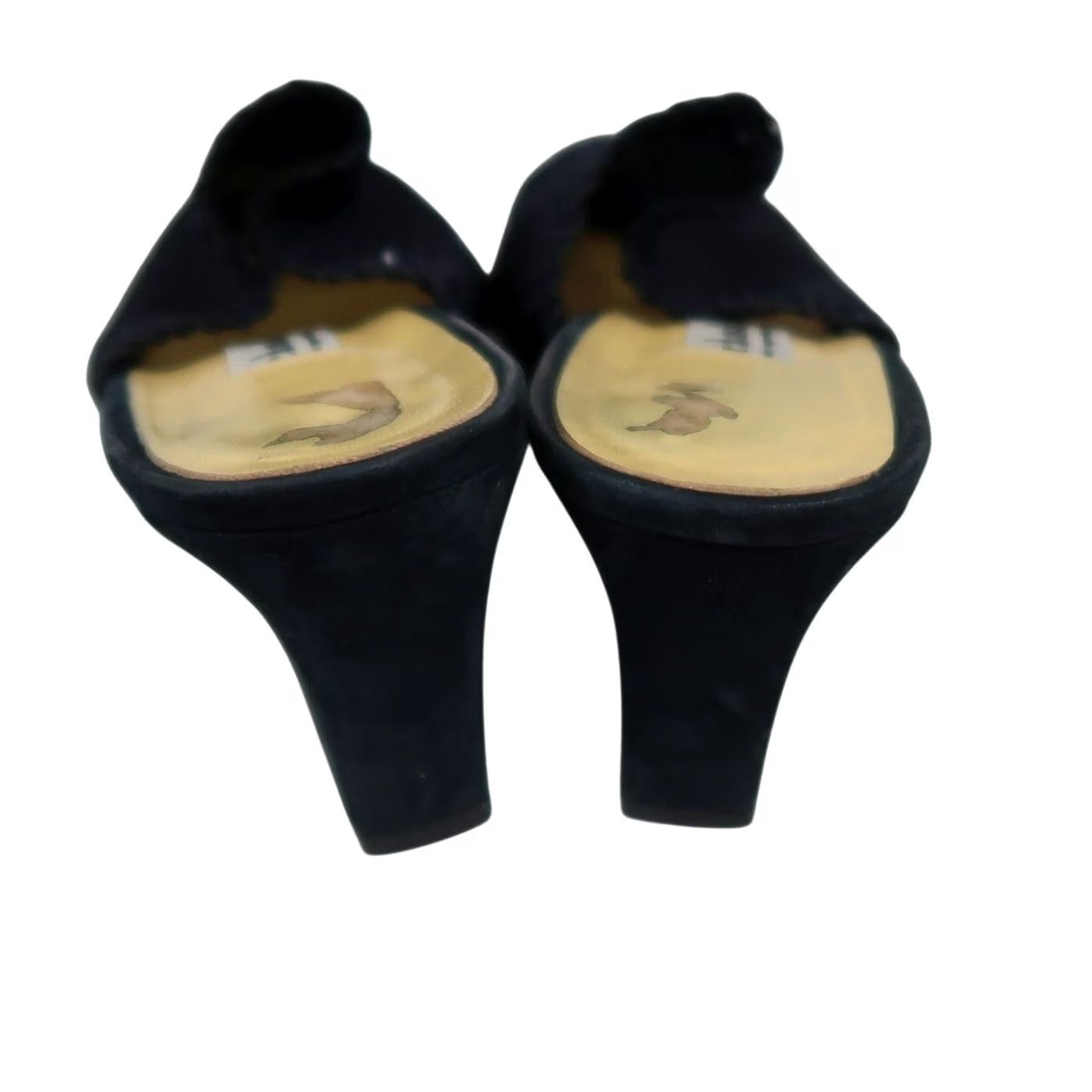 Vintage VINTAGE Charles David Black Woven Block Heel Mules 7 Womens Casual Workwear 90s Bohemian Size US 7 / IT 37 - 4 Thumbnail