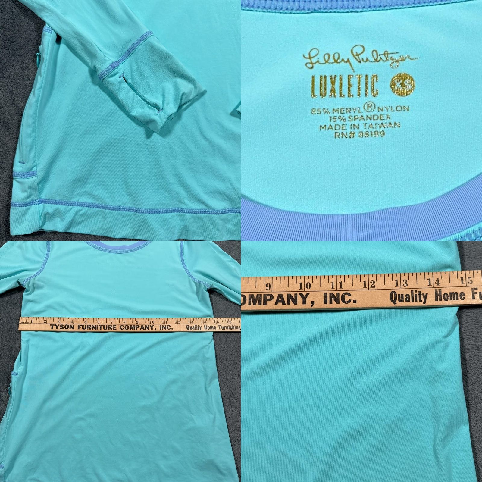 Lilly Pulitzer Lilly Pulitzer Luxletic Pullover Shirt Womens Medium Long Sleeve Athletic Zip Po Size S / US 4 / IT 40 - 8 Thumbnail