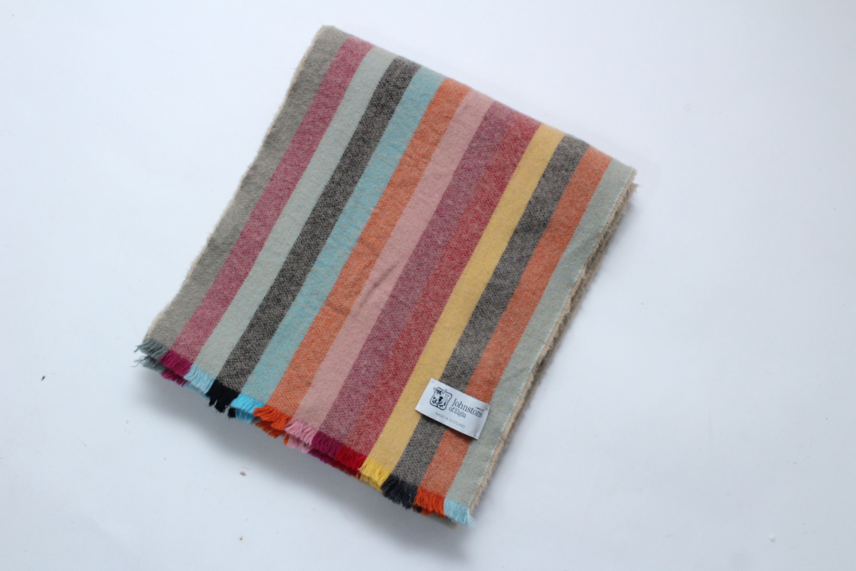 Johnstons Of Elgin Johnstons of Elgin Multi-Colored Striped Cashmere Scarf Size ONE SIZE - 6 Thumbnail