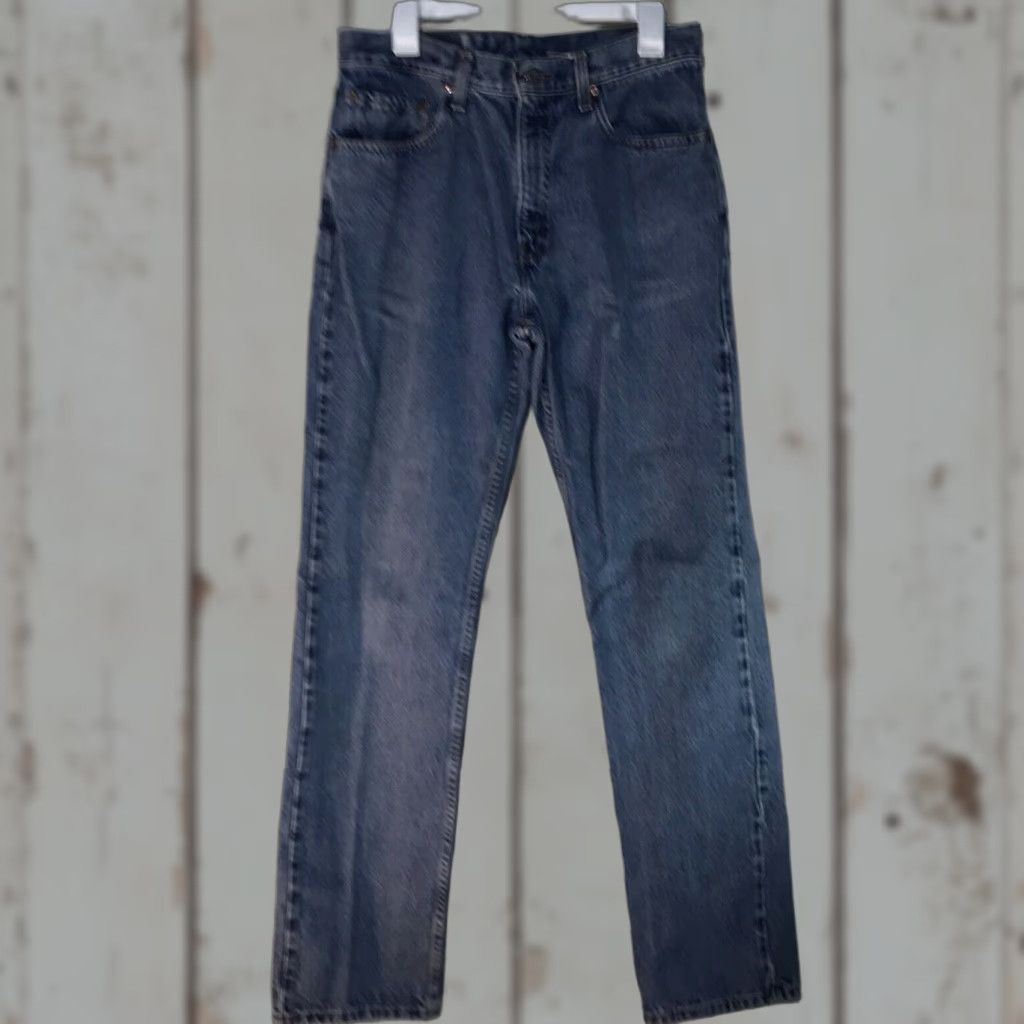 Levi's VINTAGE Levi's 505 Jeans Mens Regular Fit Straight Leg Blue 90s Logo 33x34 Size US 33 - 1 Thumbnail