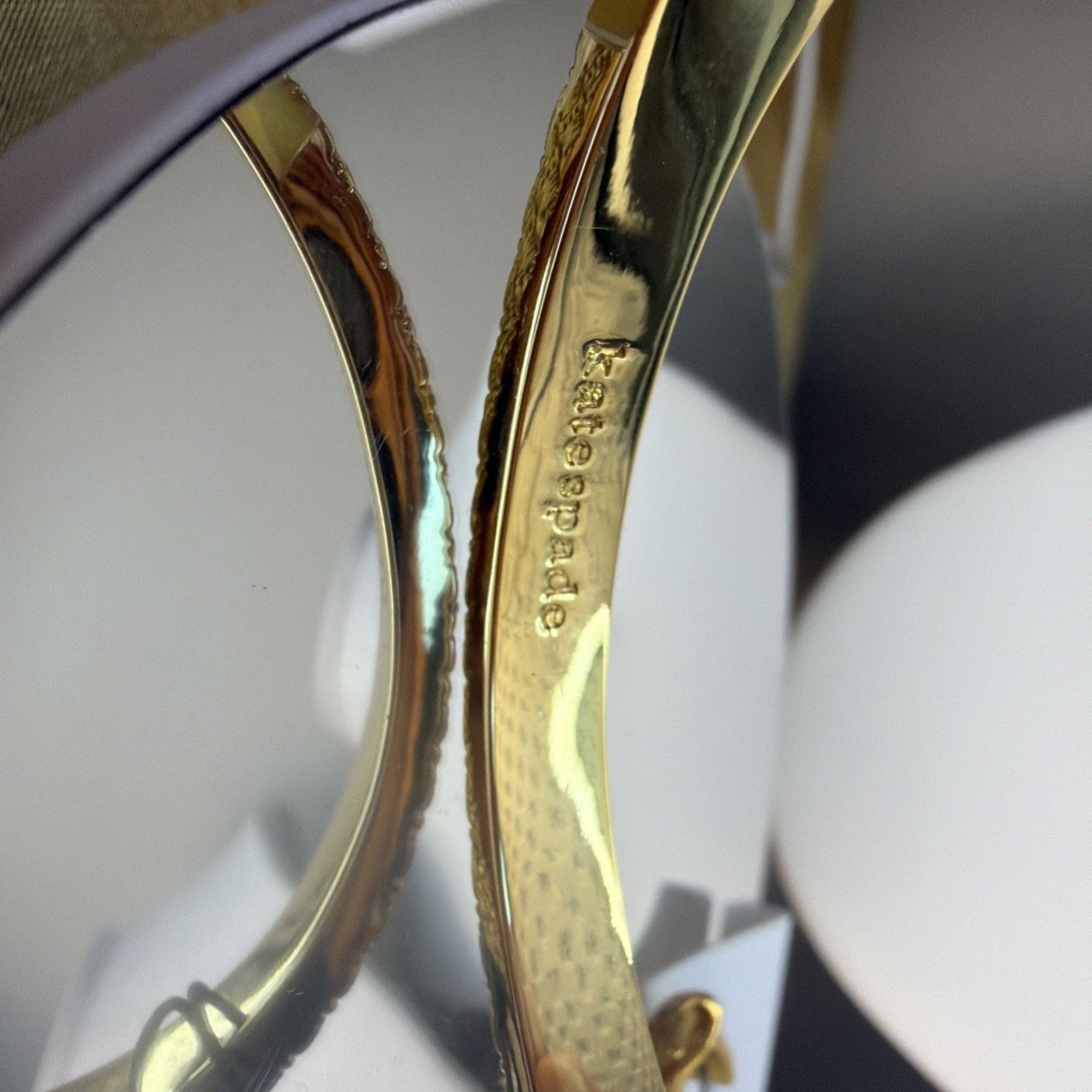 Kate Spade Kate Spade Bow Set Bracelet Huggie Earrings Gold Rhinestone Size ONE SIZE - 3 Thumbnail