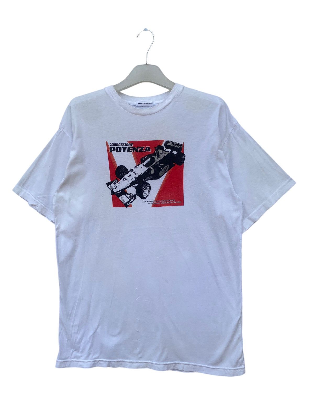 Vintage Vintage Potenza X Bridgestone Mika Hakinan Tees Size US M / EU 48-50 / 2 - 3 Thumbnail