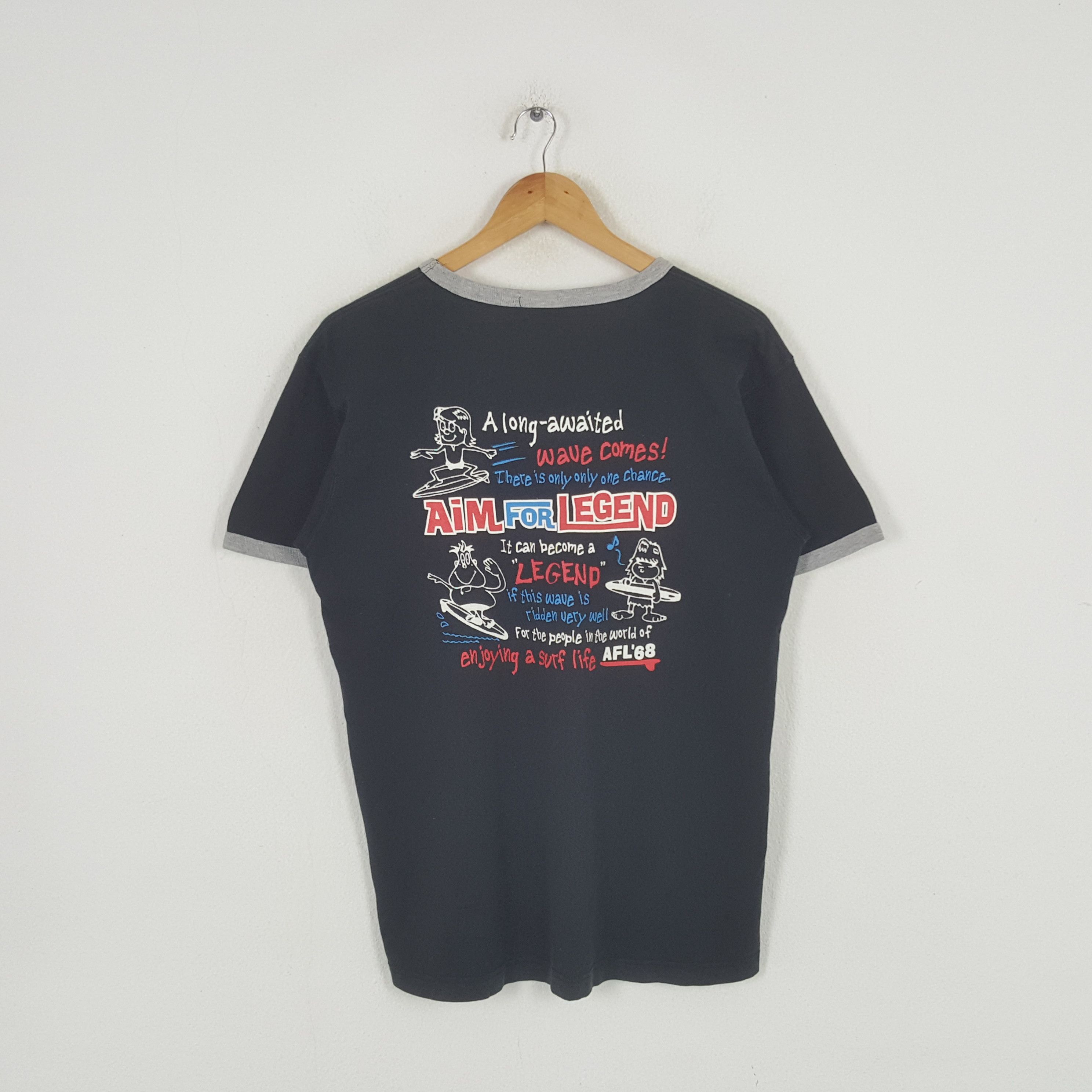Vintage Vintage AFL'68 Aim For Legend Surf Style Tshirt C276N68 Size US M / EU 48-50 / 2 - 1 Thumbnail