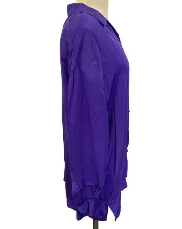 Other Vintage Starington 100% Silk Purple Blouse Womens Size 16 Size XXL / US 16-18 / IT 52-54 - 6 Thumbnail