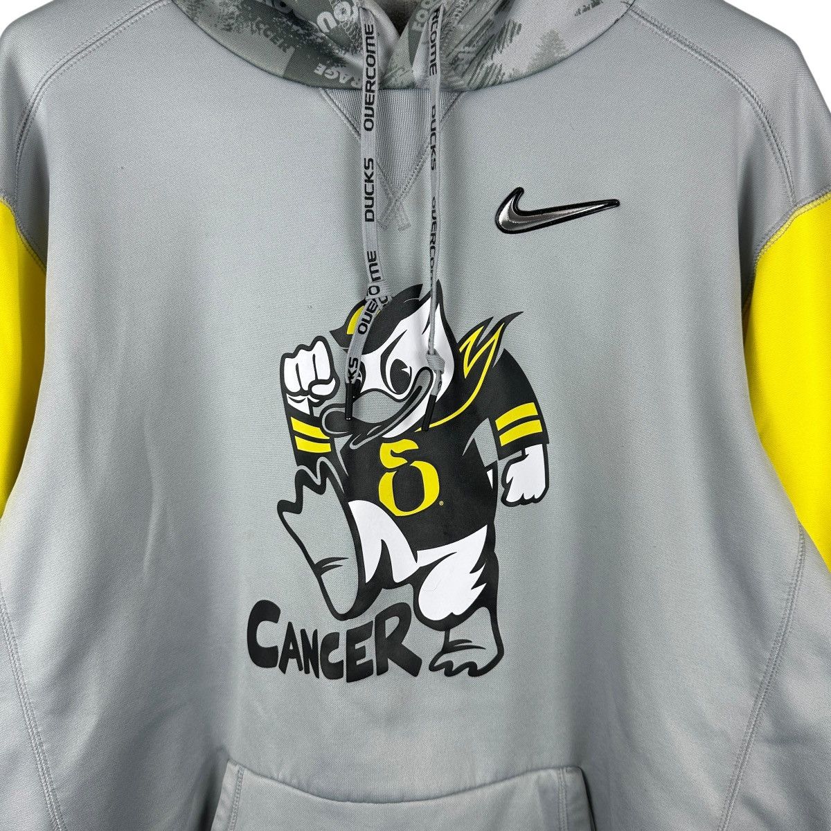 Nike Mens Y2K Nike Oregon Ducks Stomp Cancer Hoodie Size US XL / EU 56 / 4 - 4 Thumbnail