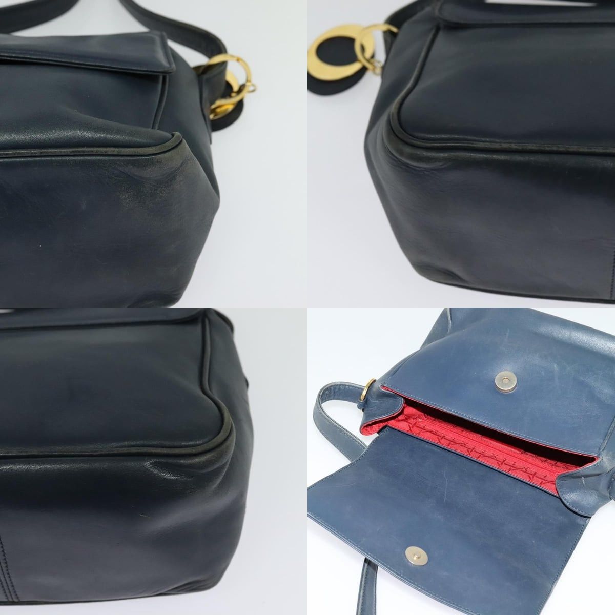 Dior DIOR Shoulder Bag Leather Navy Gold Size ONE SIZE - 10 Thumbnail