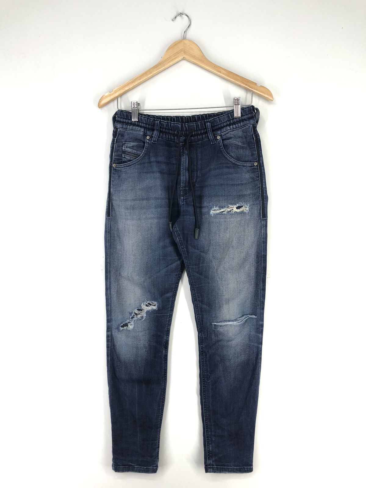 Diesel Diesel Distressed Faded Blue Denim Sweatpants Size 26-30 Size US 26 / EU 42 - 1 Thumbnail