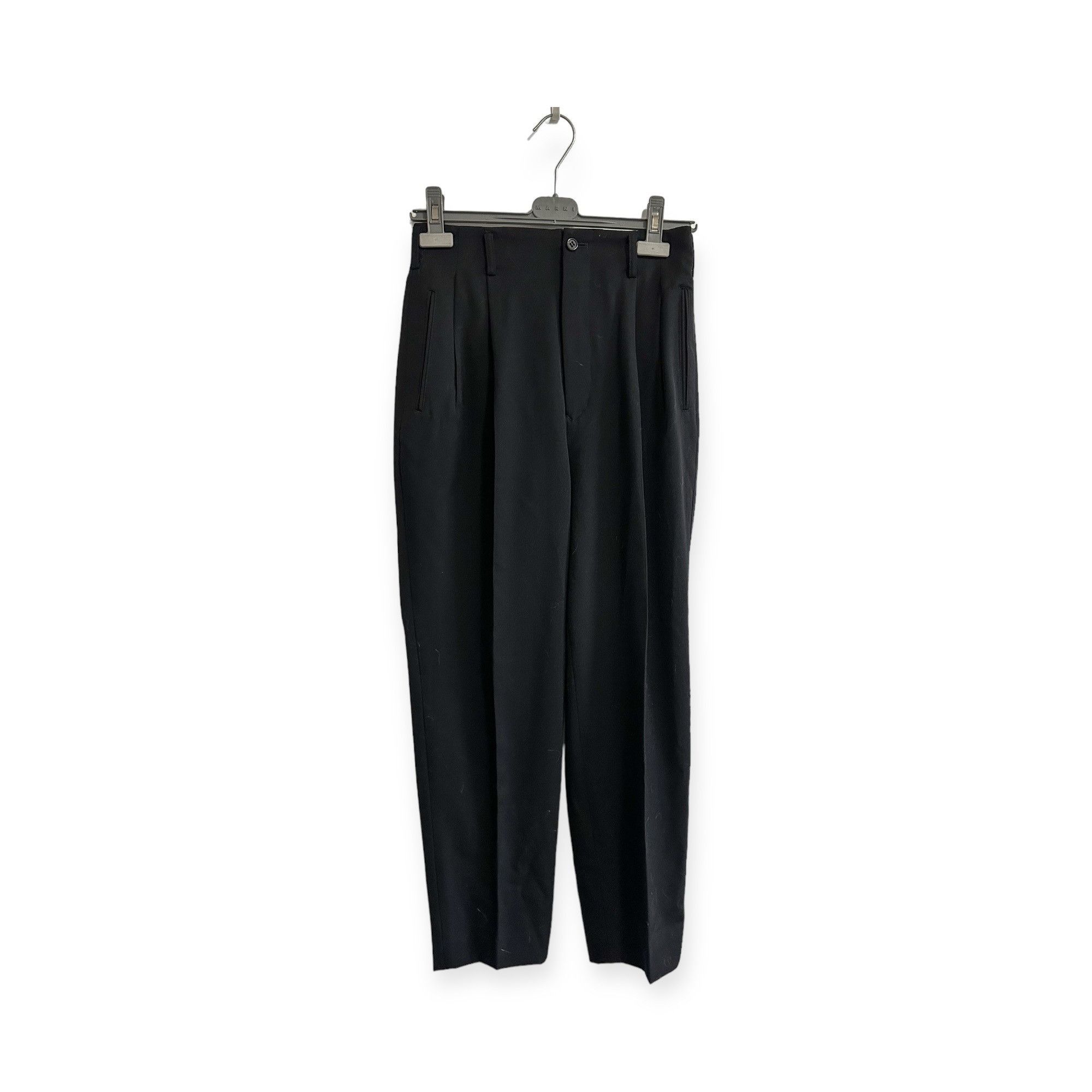 ATSURO TAYAMA × Vintage Vintage Atsuro Tayama Black Wool Trouser Pants, Vintage Size 26" / US 2 / IT 38 - 1 Thumbnail