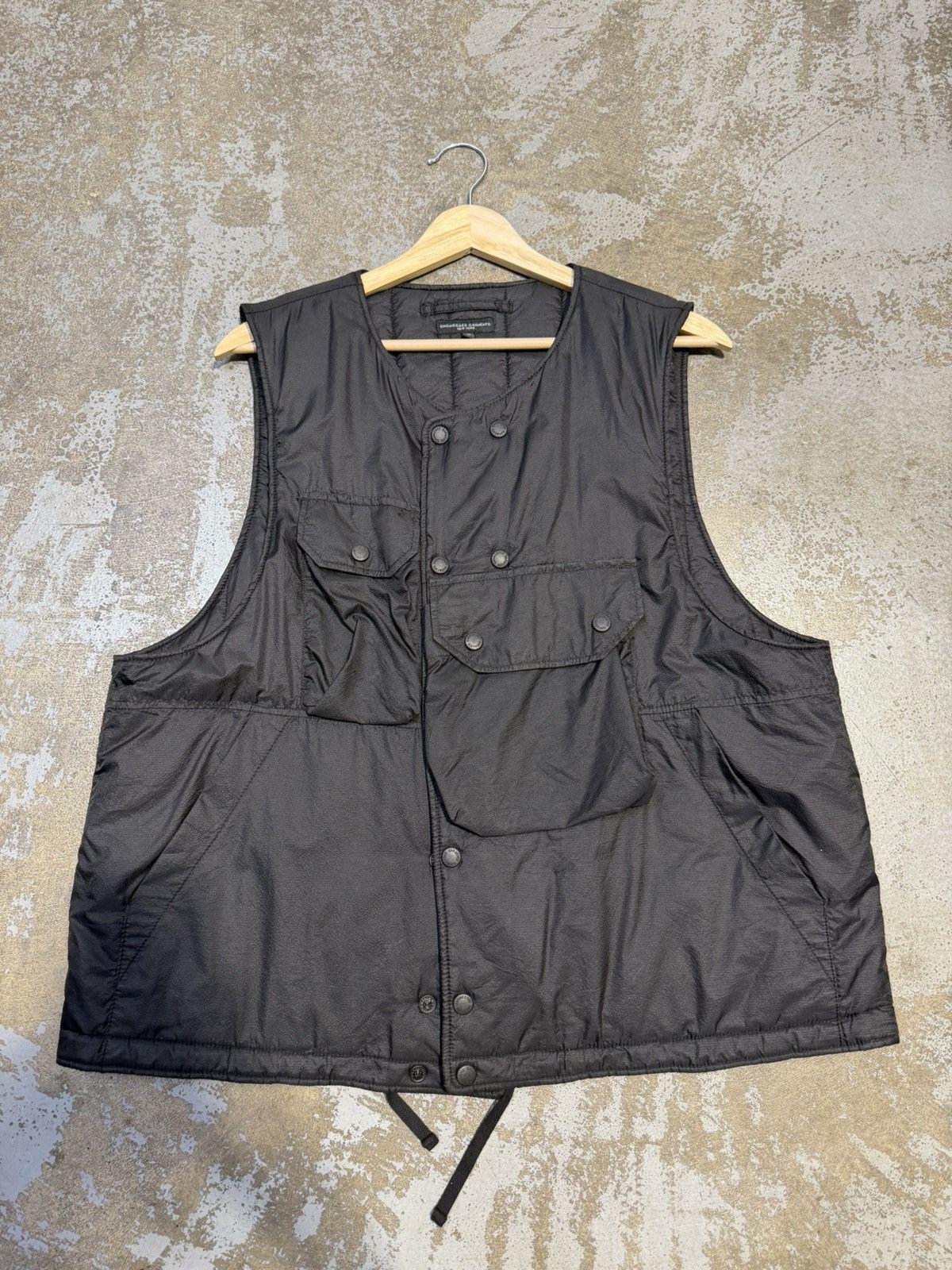 トップス ENGINEERED GARMENTS LL VEST FLIGHT SATIN Engineered Garments EG LL Vest Flight Satin Nylon Size S Primaloft