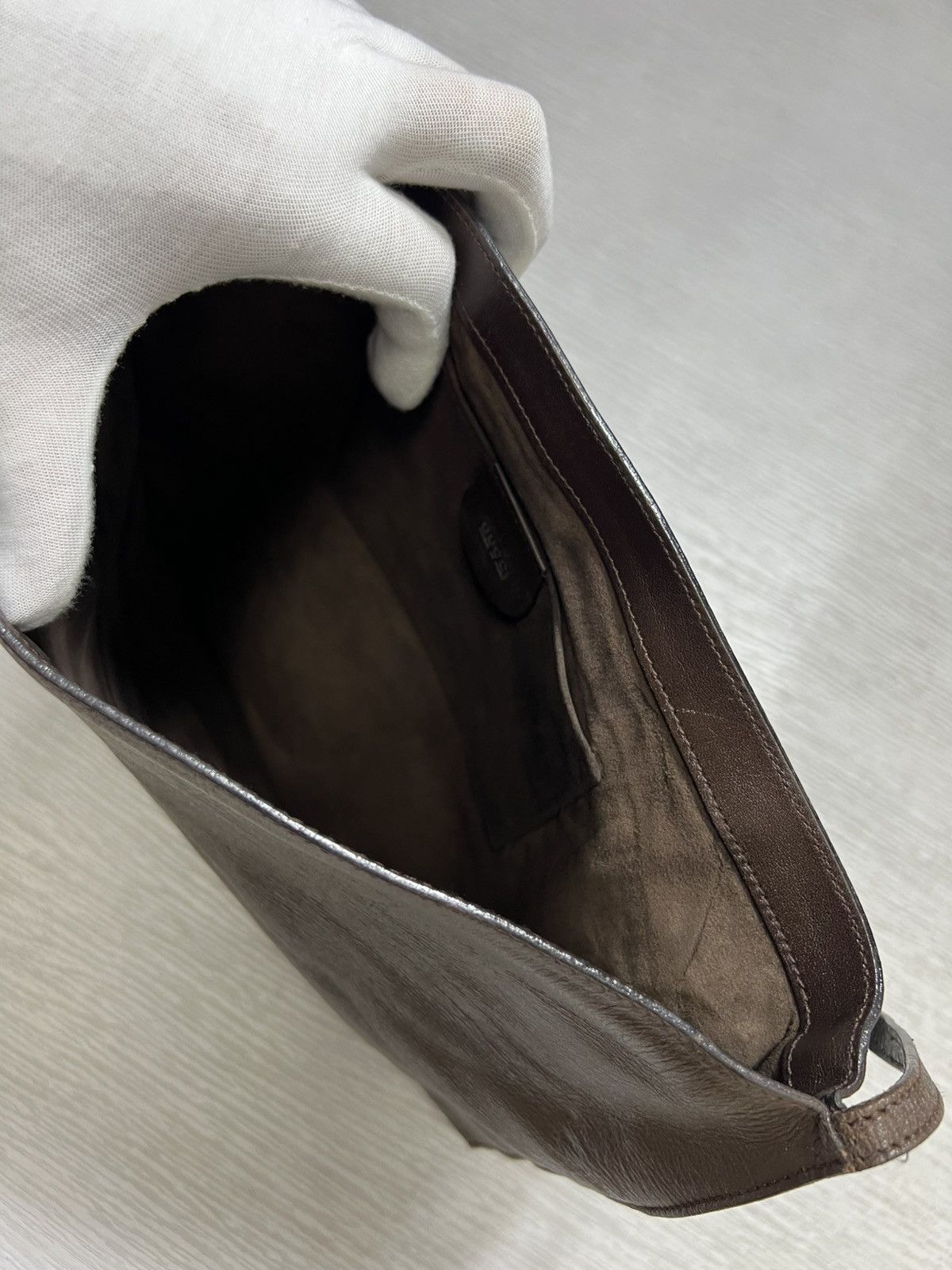Gucci Gucci - Tom Ford - Brown Leather Shoulder Bag Size ONE SIZE - 16 Thumbnail