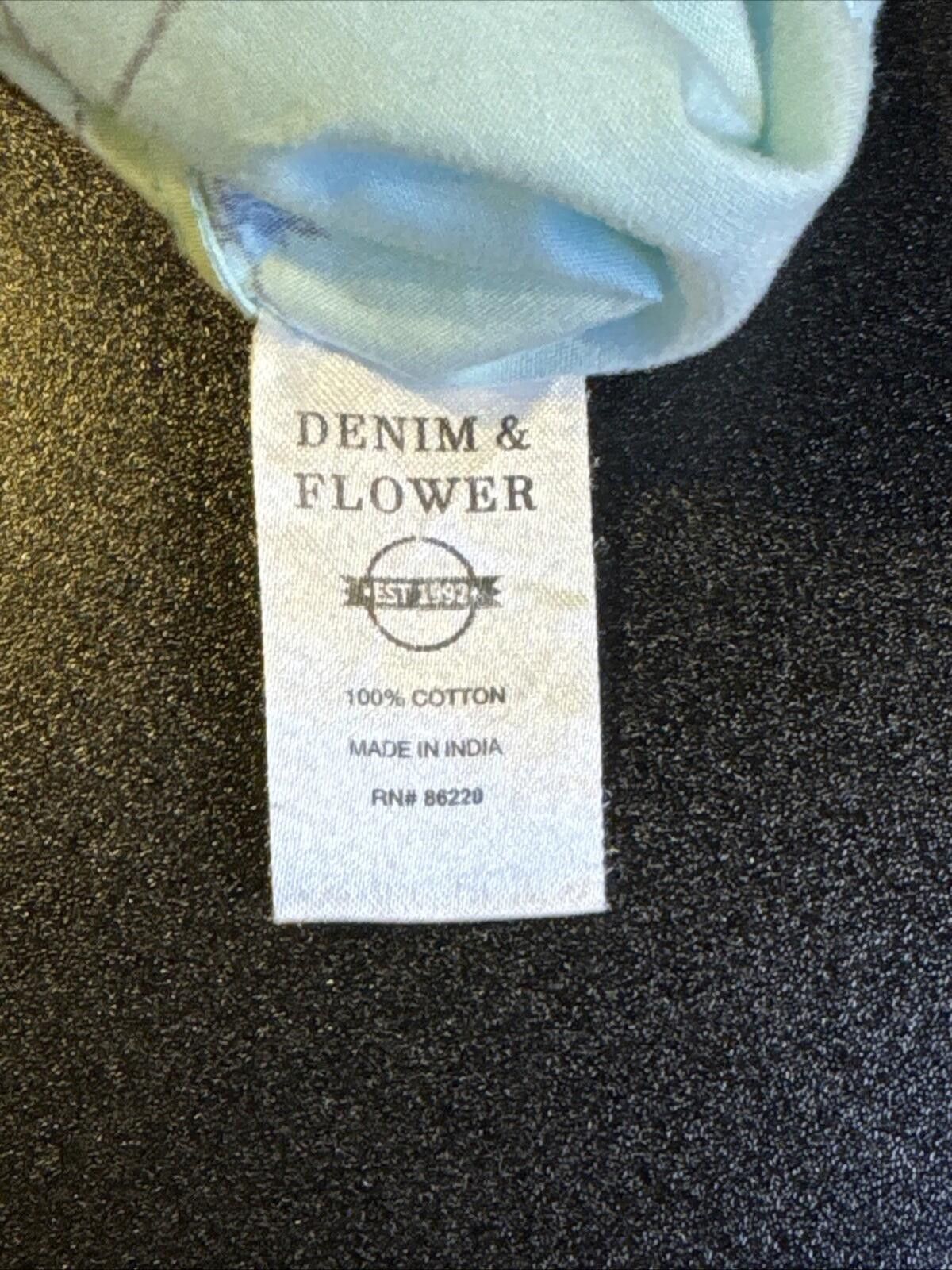 Denim & Flower Denim & Flower Men's Med Slim SS Button Down Palm Tree (637) Size US M / EU 48-50 / 2 - 5 Thumbnail