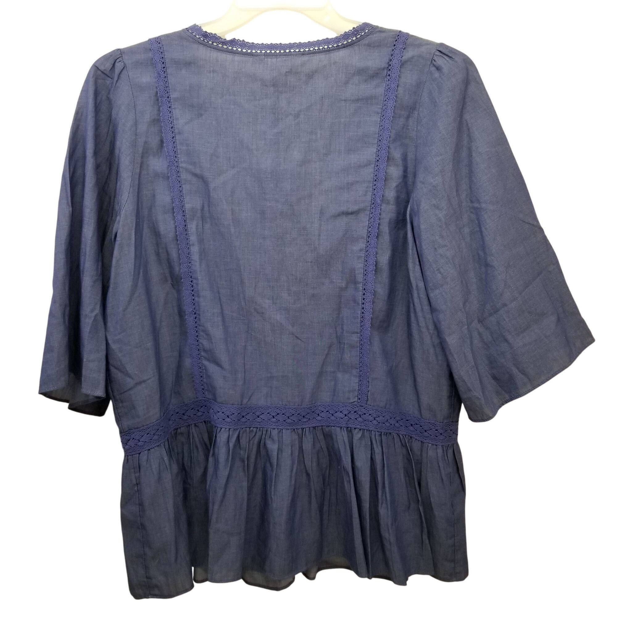 Other Matilda Jane Hour by Hour Chambray Blue Jacket L Spring Summ Size L / US 10 / IT 46 - 3 Thumbnail