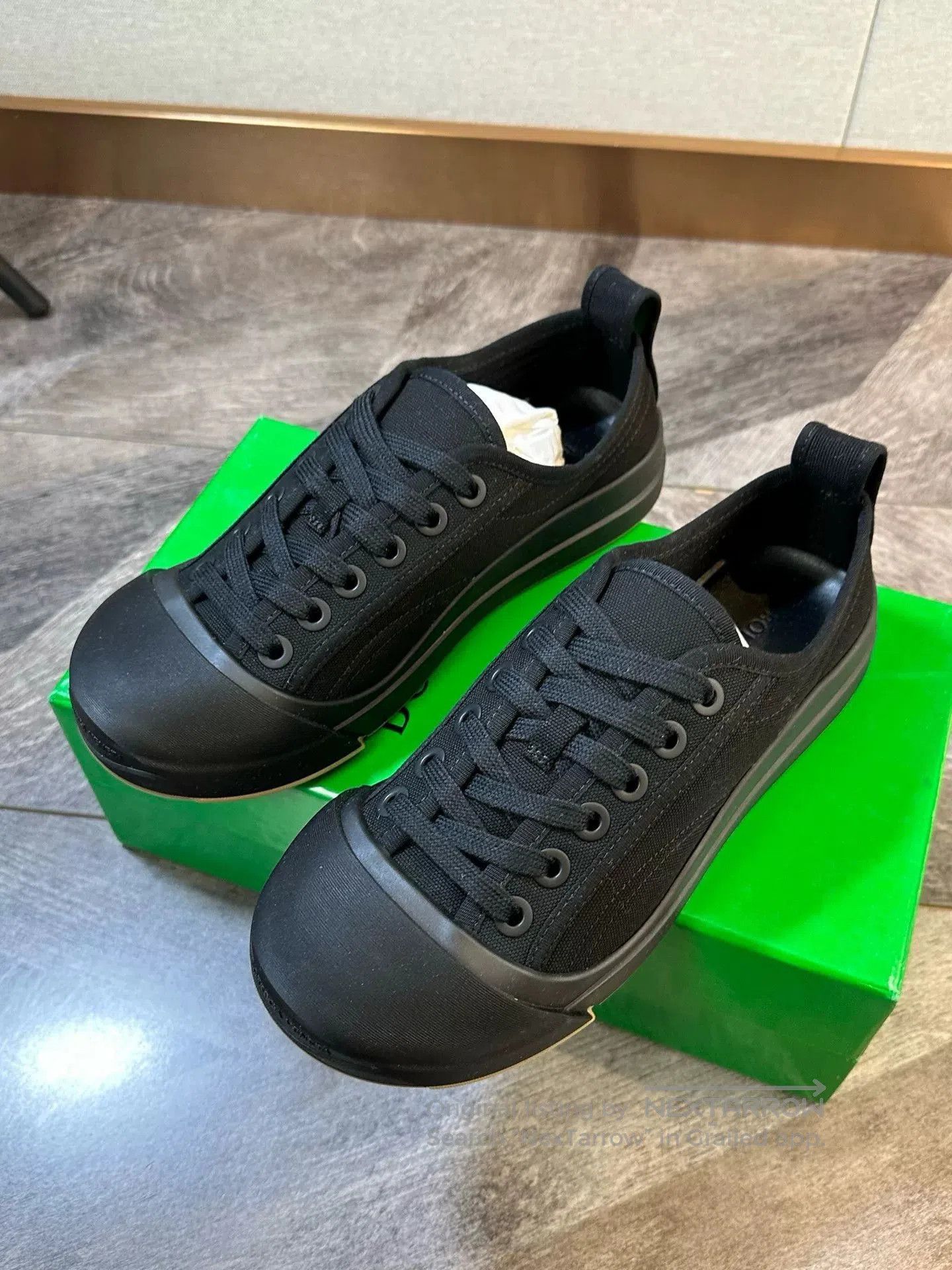 Bvlgari BV Vulcan Black Canvas Mickey Casual Shoes. Size US 7 / IT 37 - 1 Thumbnail