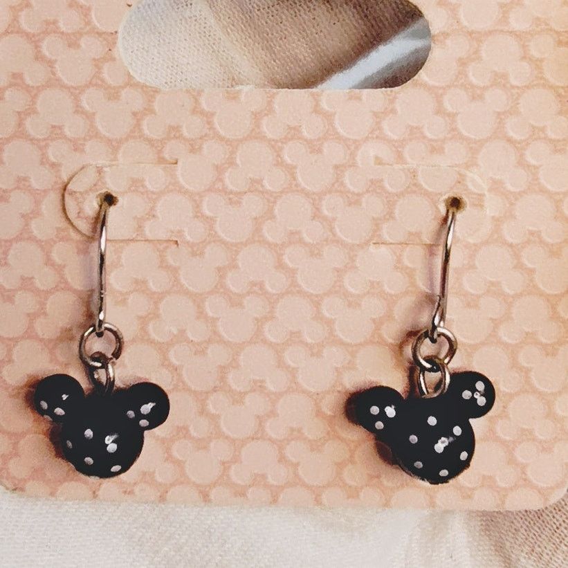 Disney Disney Parks Mickey Dangle Earrings Black White Polka Dots Size ONE SIZE - 2 Thumbnail