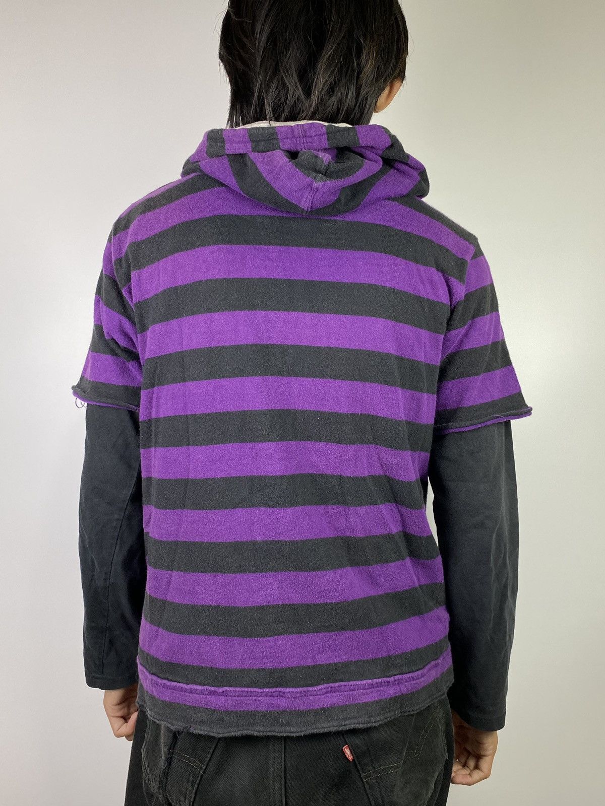 Hysteric Glamour × If Six Was Nine × Japanese Brand pincponc stripe short hoodie ifsixwasnine style punkgoth Size US M / EU 48-50 / 2 - 9 Thumbnail