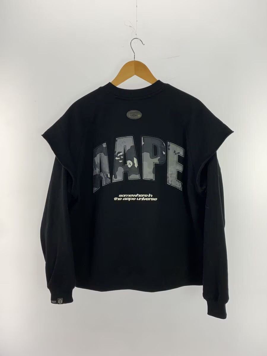 Bape A Bathing Ape Aape Faux Layered Crew Neck Cotton Sweat Black Size US S / EU 44-46 / 1 - 2 Thumbnail