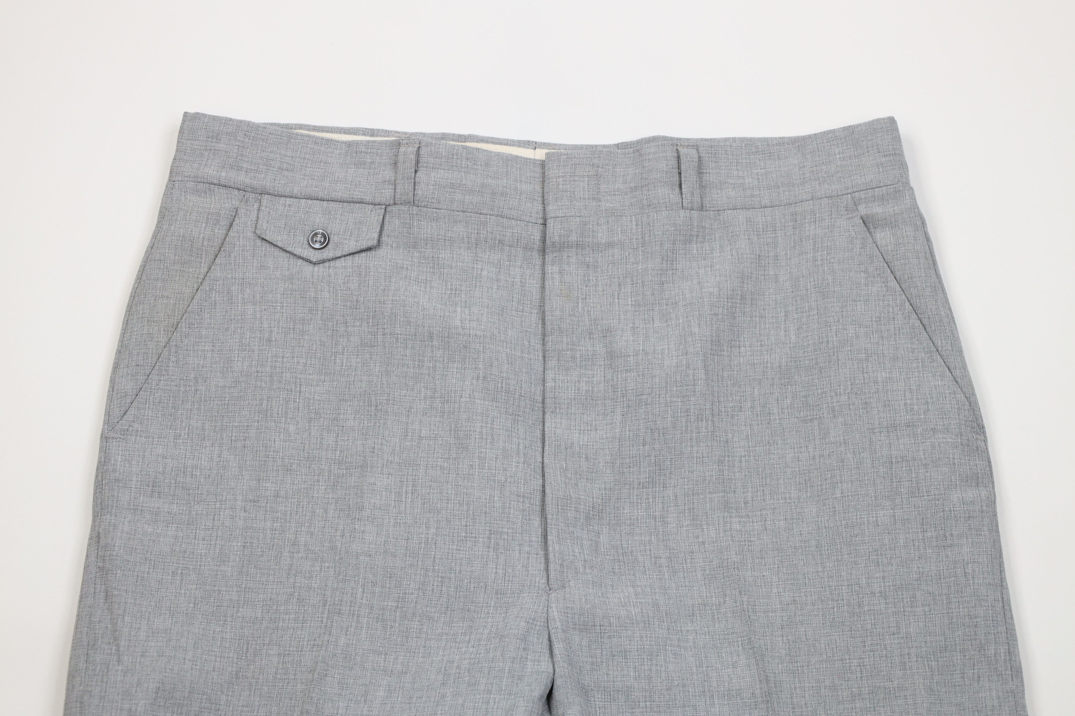 Vintage Vintage 70s Streetwear Flared Wide Leg Chino Pants Gray USA Size US 34 / EU 50 - 2 Thumbnail