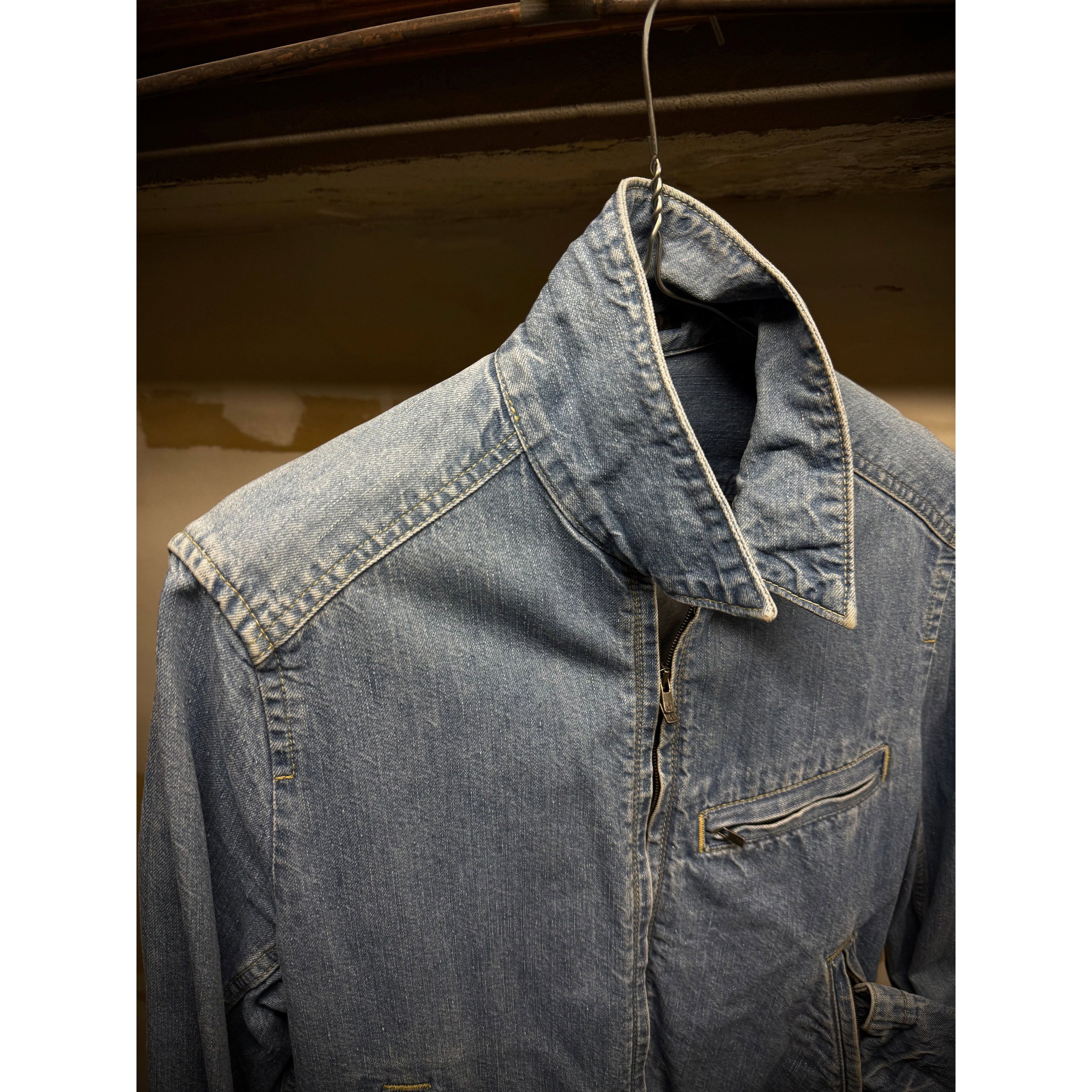 The Viridi-anne The Viridi-Anne Light Wash Denim Excella Zip-Up Work Jacket Size US S / EU 44-46 / 1 - 3 Thumbnail