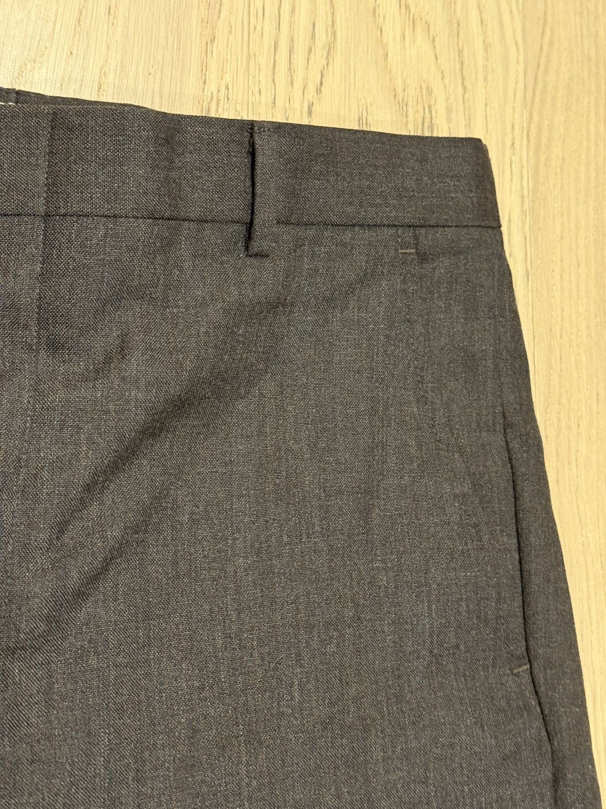 Vintage 1970s wool dress trouser boot cut brown Size US 31 - 3 Thumbnail