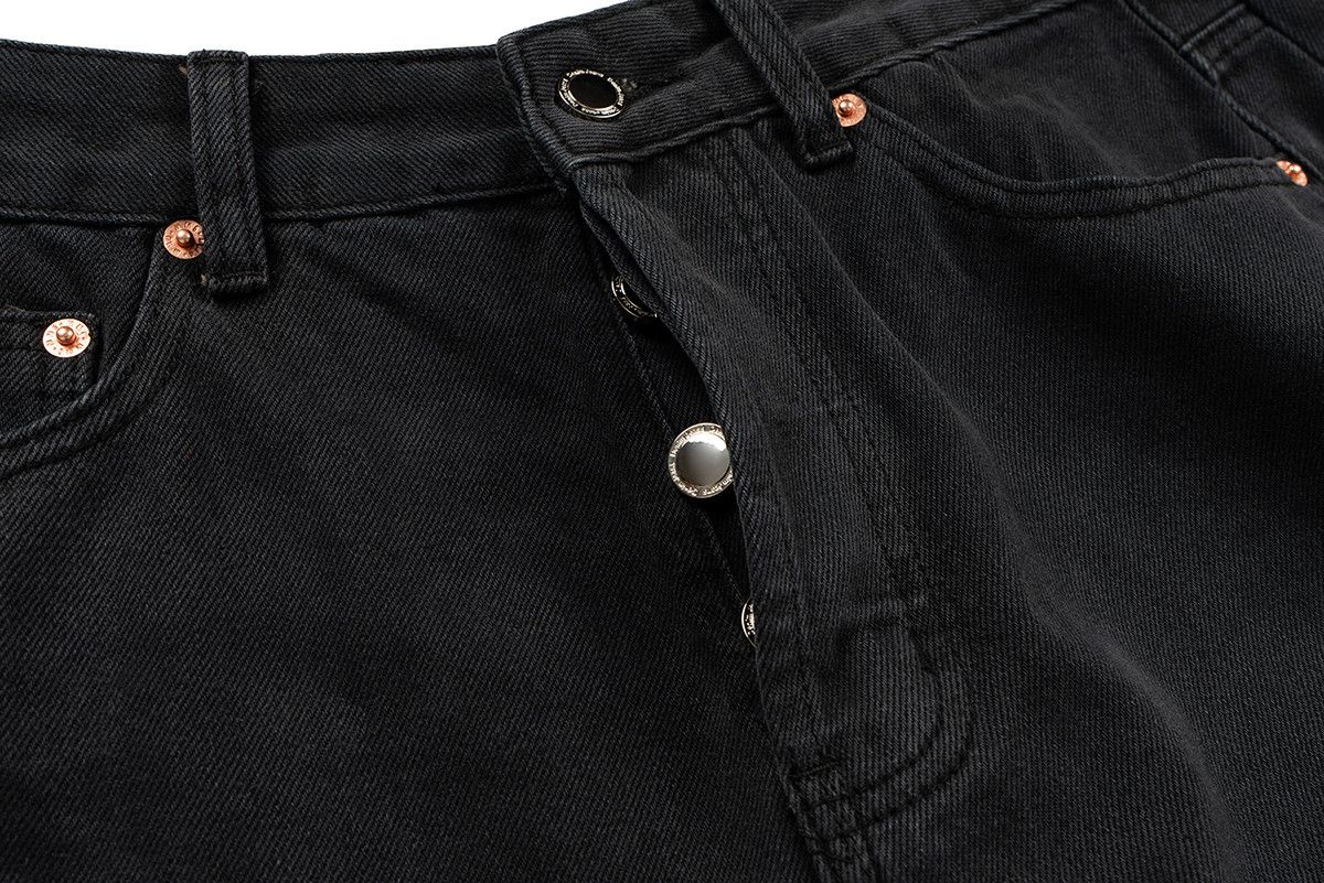Jean Distressed Retro Hole Wide Leg Baggy Size US 35 - 5 Thumbnail