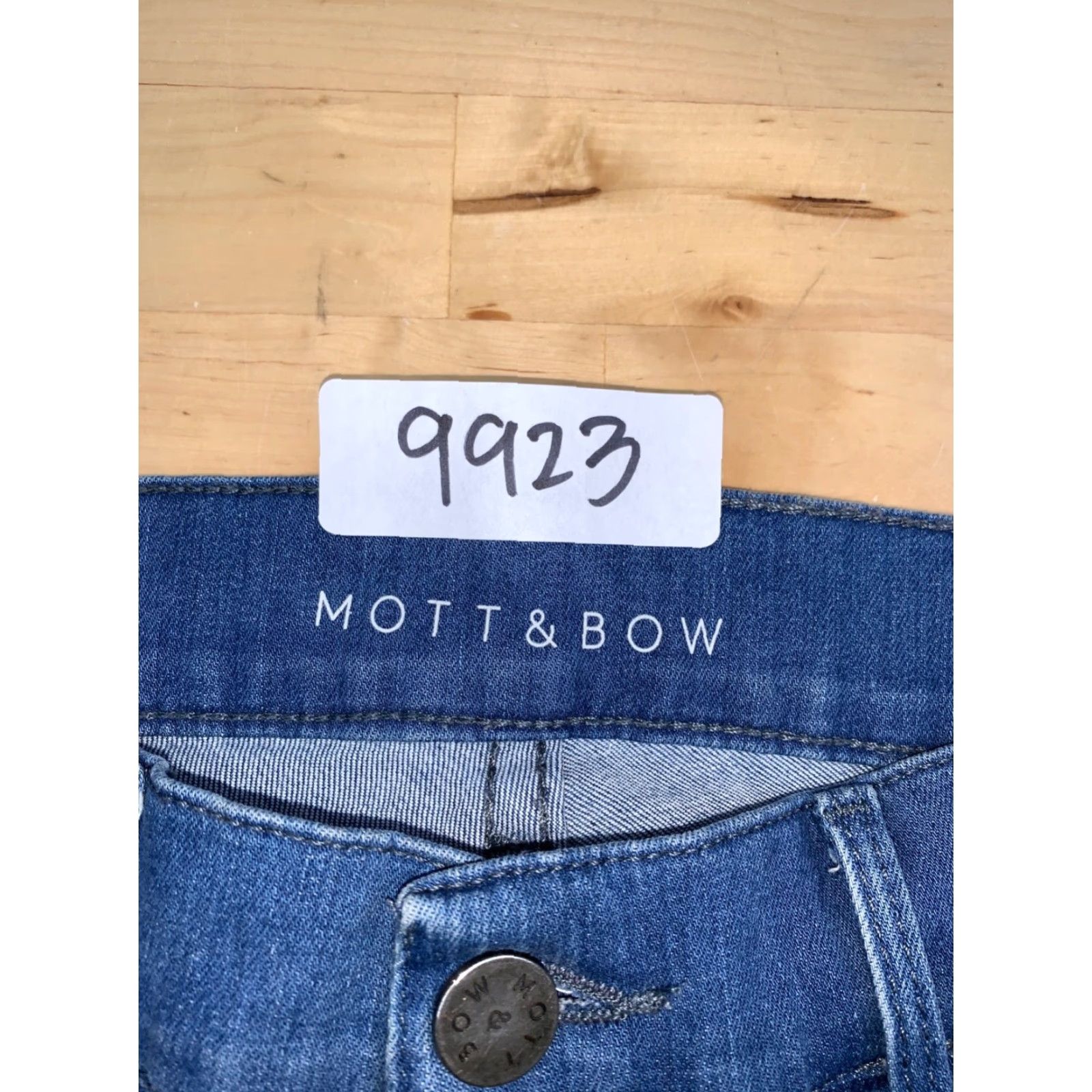 Mott & Bow Mott & Bow Jeans Women's Slim Mid Rise Blue Denim 28x30 5-Pocket Stretch Inseam 29" Regular Size 28" / US 6 / IT 42 - 3 Thumbnail