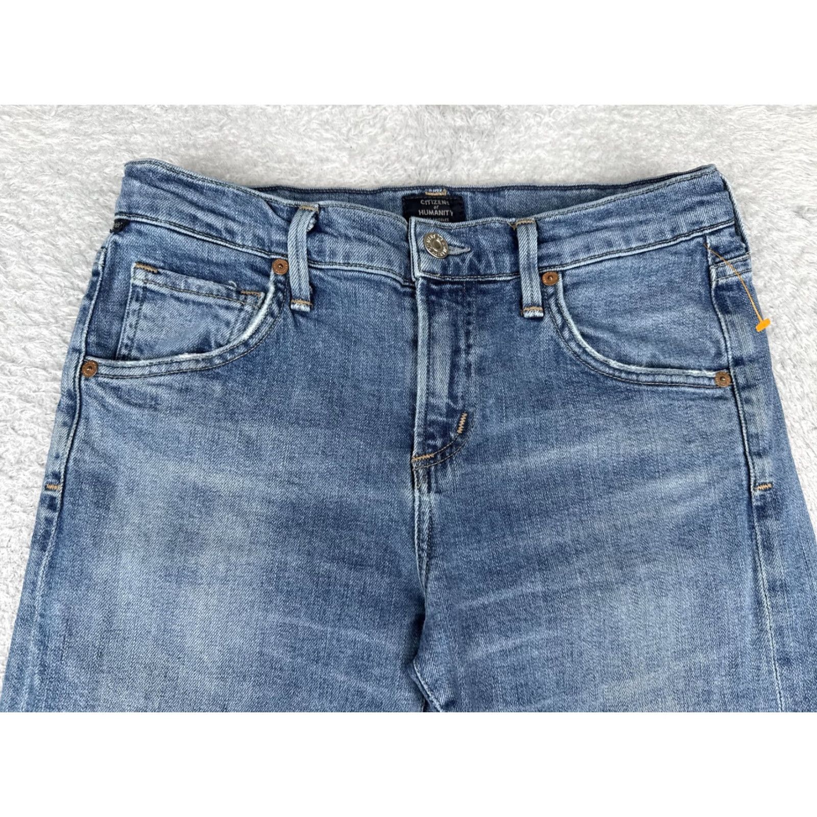 Citizens Of Humanity Citizens Of Humanity Jeans Straight Womens 26 Blue Mid Rise Stretch Denim 26x26 Size 26" / US 2 / IT 38 - 4 Thumbnail