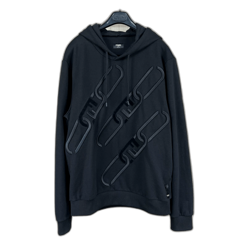 Fendi Fendi Embroidered Hoodie with Chain Design Size US M / EU 48-50 / 2 - 1 Thumbnail