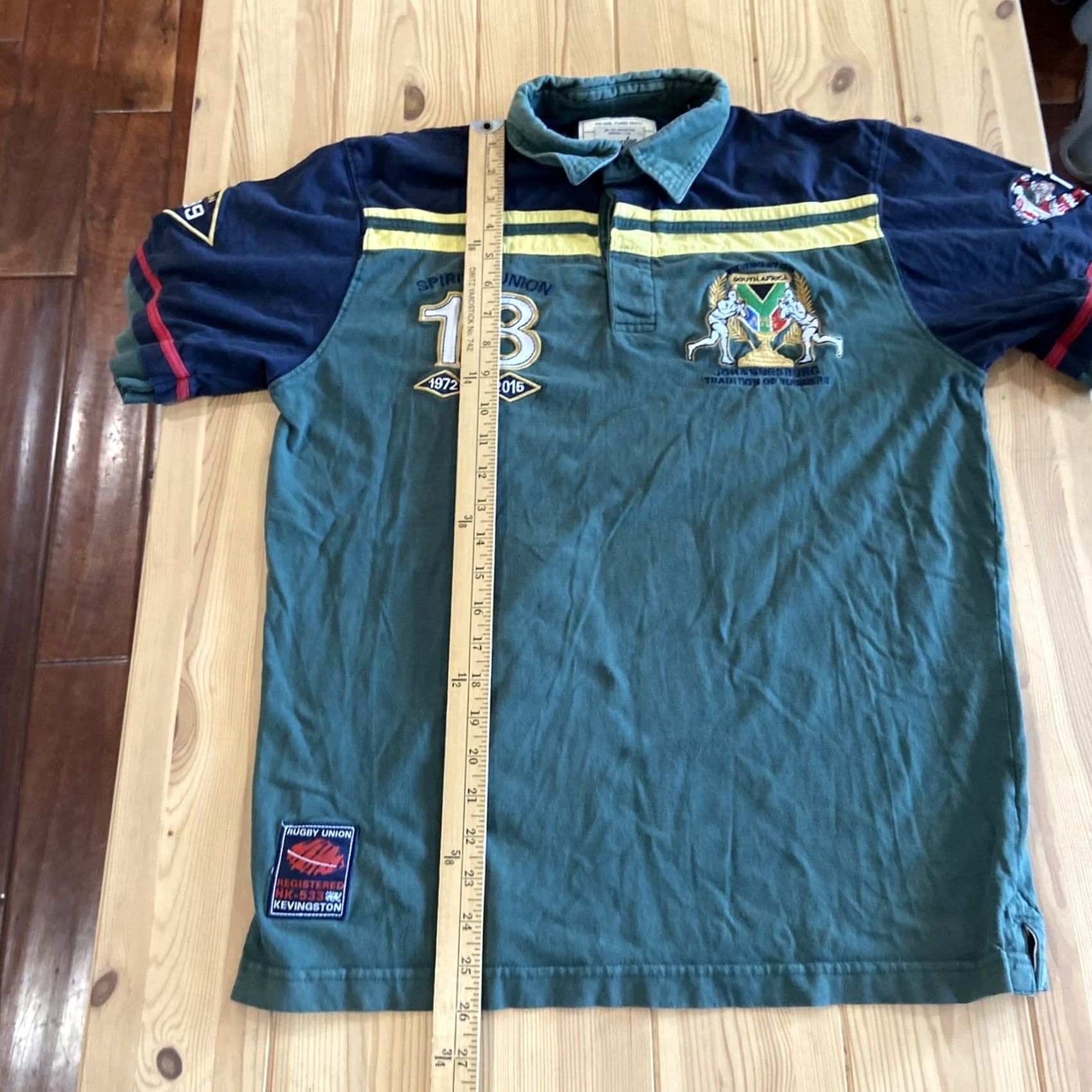 Vintage VINTAGE Kevingston Rugby Polo Shirt Men S Green Short Sleeve Embroidered Logo 90s Rugby Size US S / EU 44-46 / 1 - 5 Thumbnail