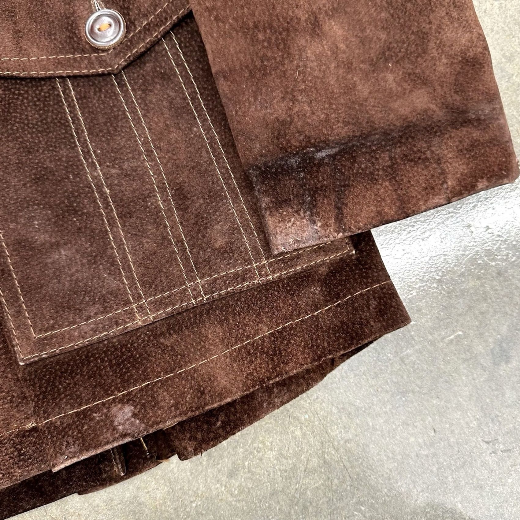 Vintage VINTAGE Towncraft Jacket Mens Sz 42 Large Dark Brown Leather Suede Long VTG JCPenney Jacket Men Conference Overcoat Size US XS / EU 42 / 0 - 3 Thumbnail