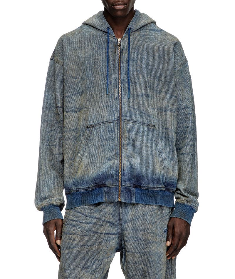 Diesel o1mle0426 D-Hari FSF Sweatshirt Hoodie in Blue Size US L / EU 52-54 / 3 - 1 Thumbnail