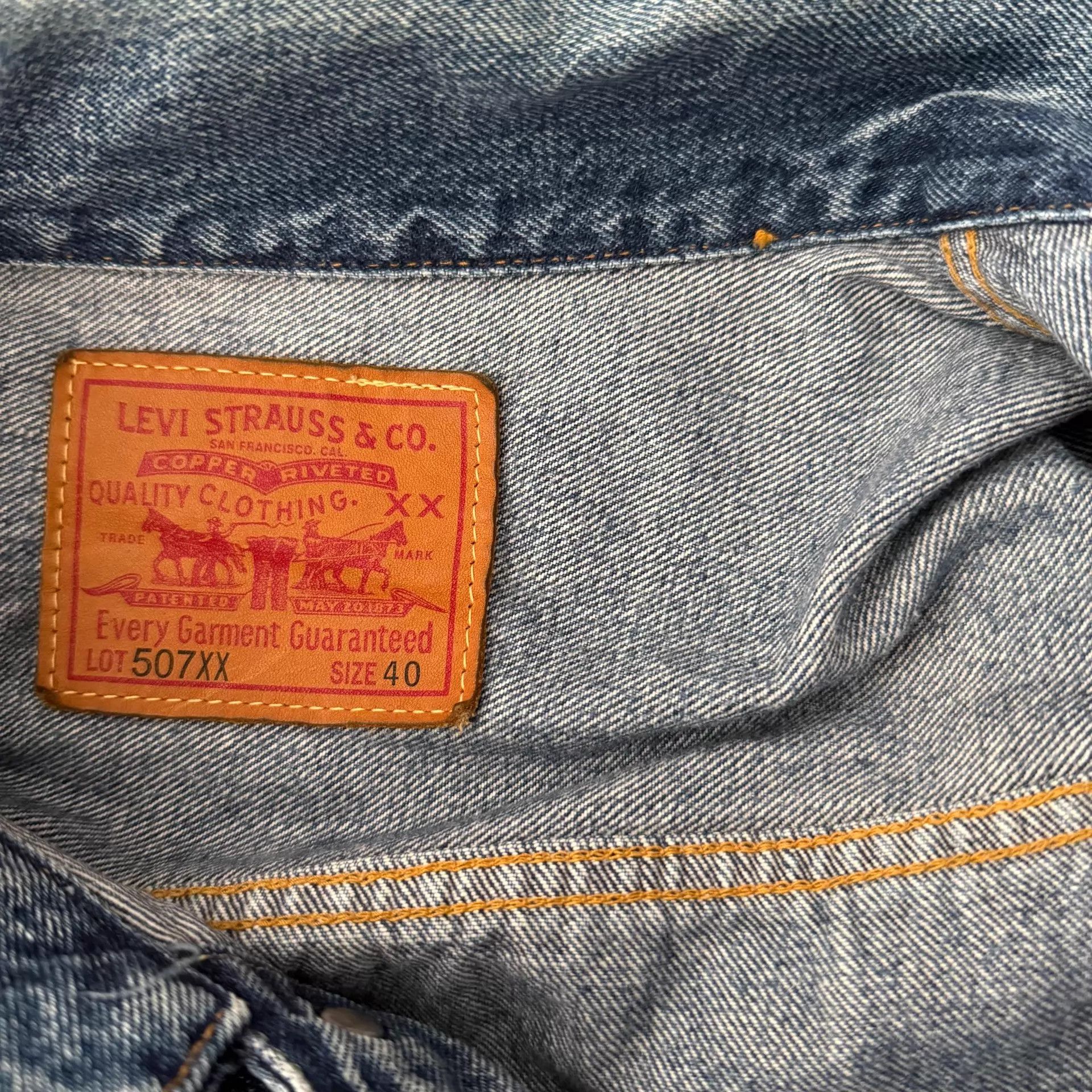 Levi's Levi's LVC 507xx Turkish Washed Denim Jacket Size US M / EU 48-50 / 2 - 9 Thumbnail