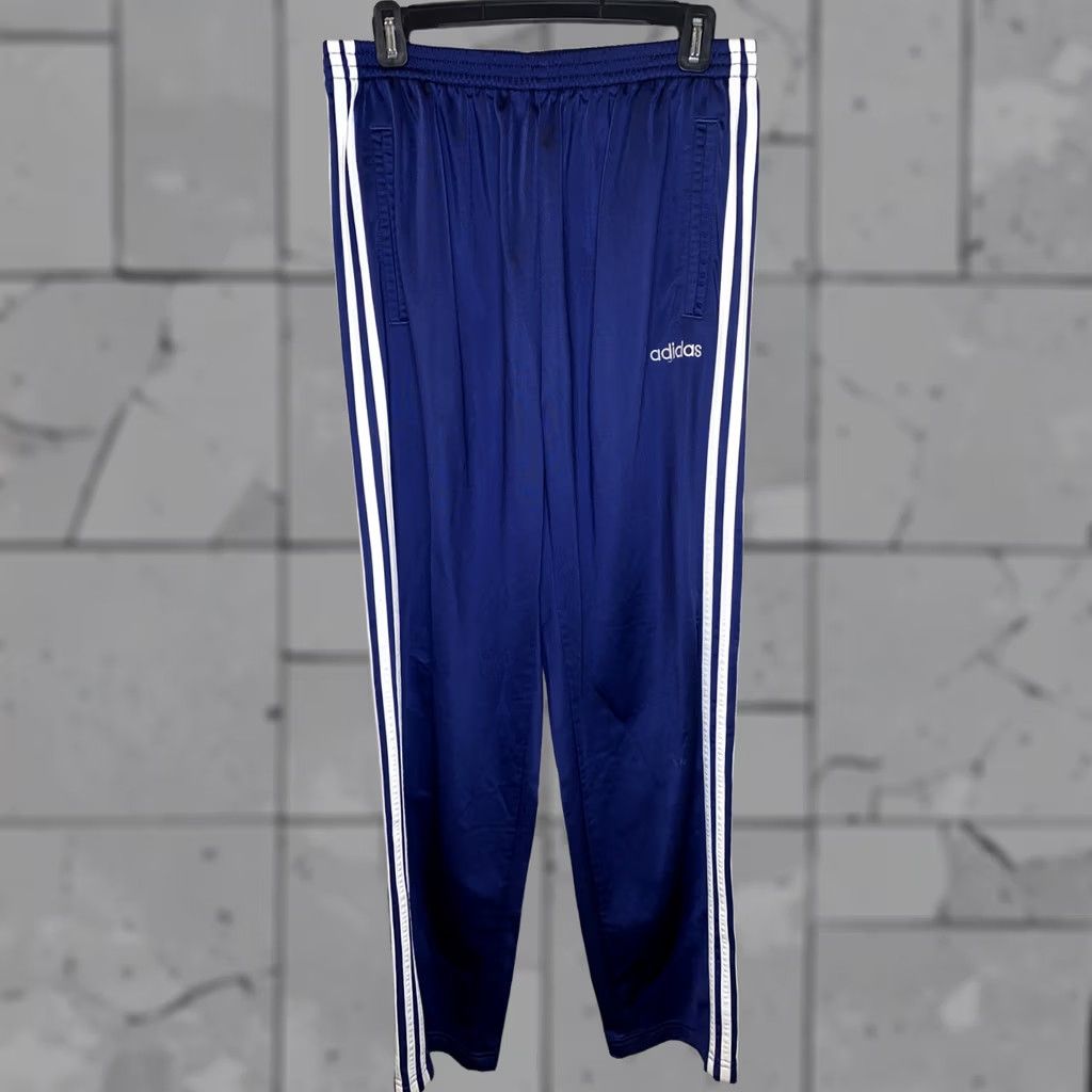Adidas VTG Adidas Button Down Sides Sweatpants Mens L Blue Sweatpants Comfort Activewear Button Closure Size US 33 - 1 Thumbnail