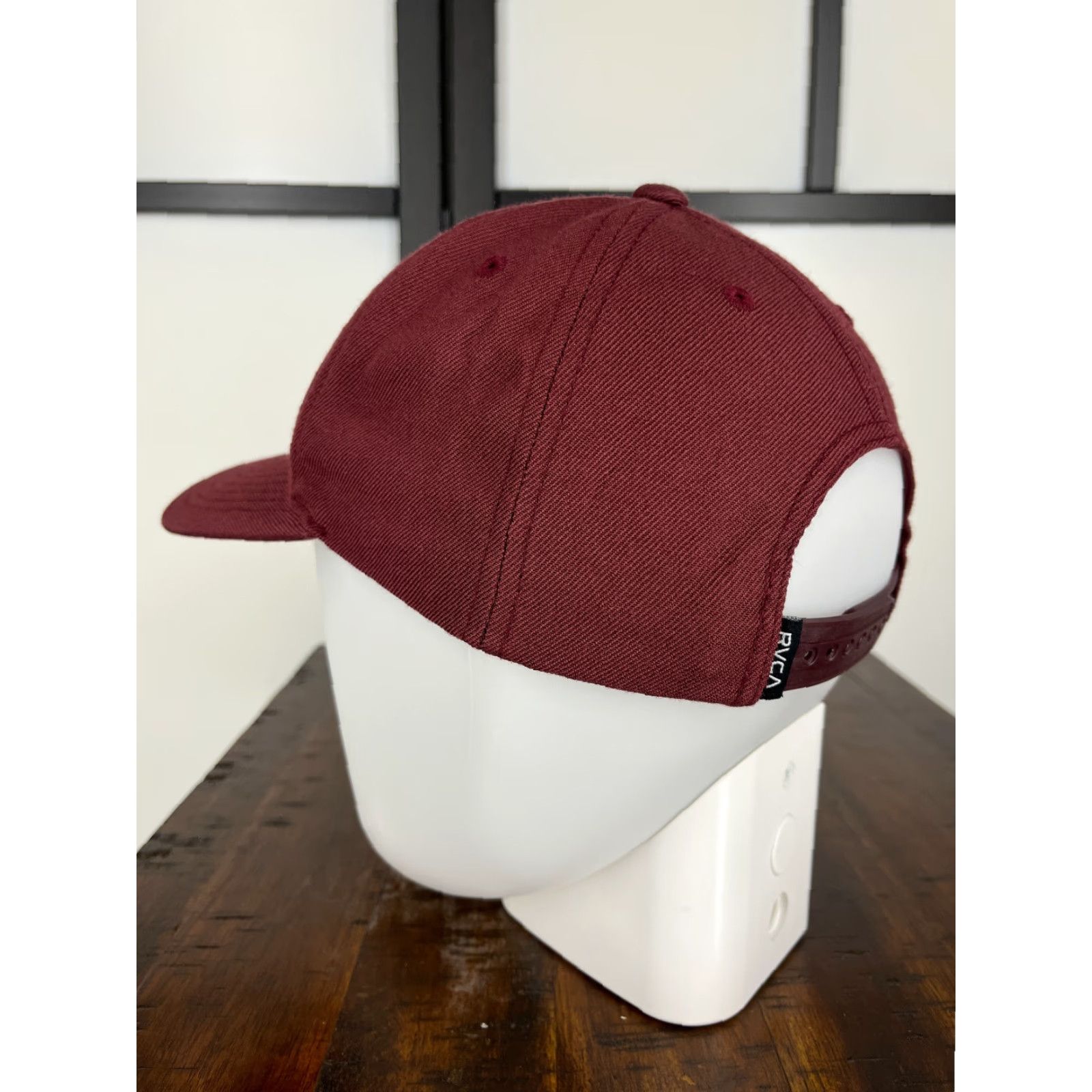 RVCA RVCA Hat Cap Snap Back Adult One Size Red Twill Baseball Adjustable 90s Beach Mens Size ONE SIZE - 5 Thumbnail